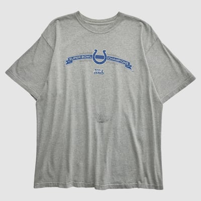 Indianapolis Colts Reebok 2008 T-shirt - Heather Gray - XL by Fanatics Real Vintage