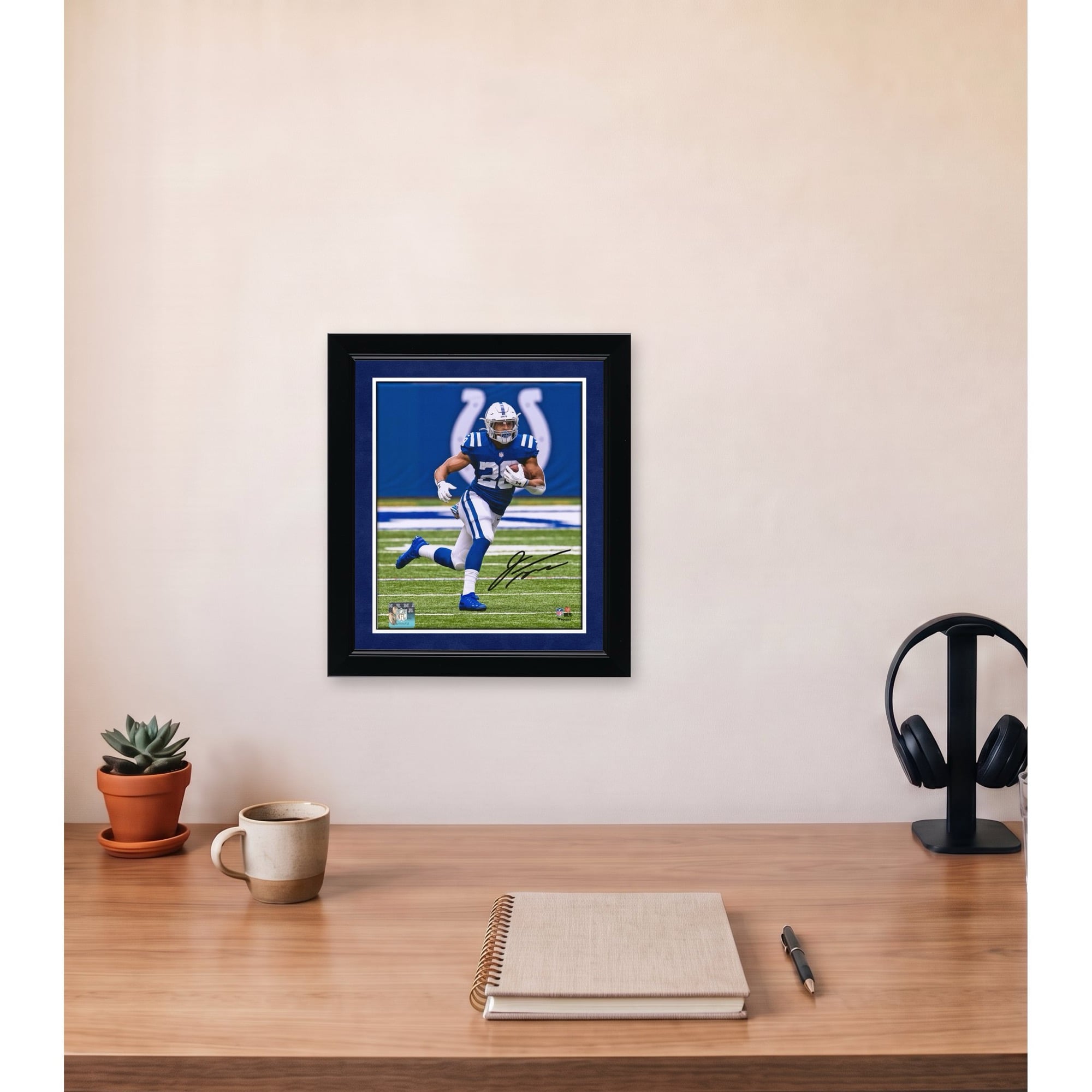 Jonathan Taylor Indianapolis Colts Autographed 8" x 10" Royal Jersey Running Photograph