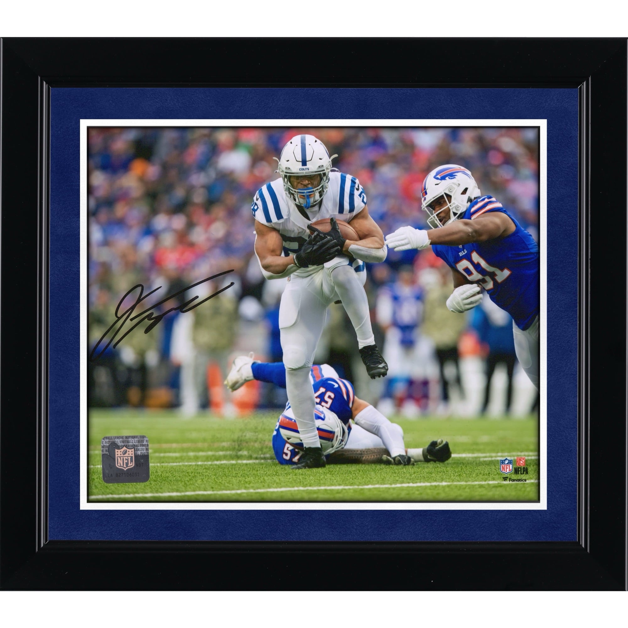 Jonathan Taylor Indianapolis Colts Autographed 8" x 10" White Jersey Running & Dodging Photograph