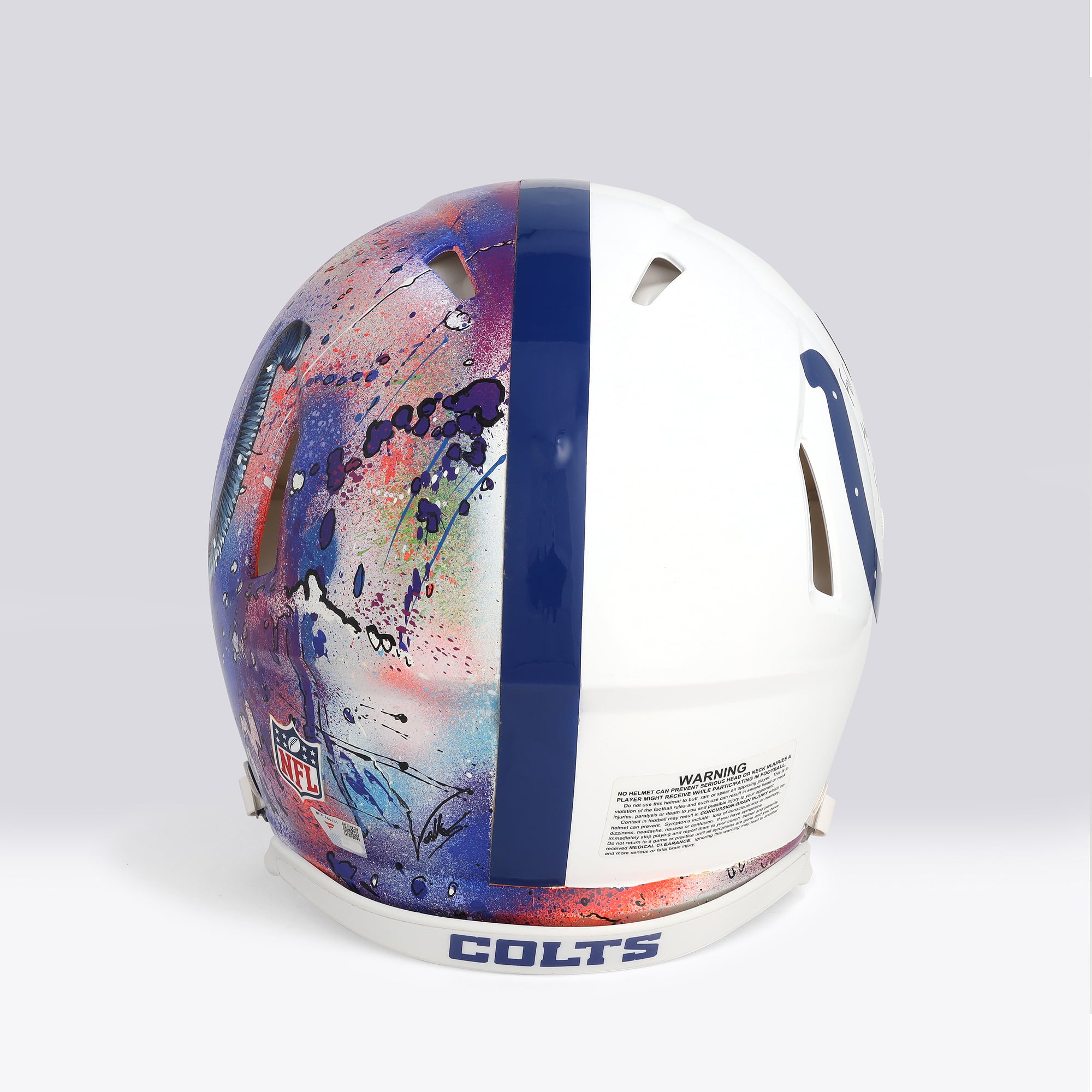 Casque Riddell Speed ​​Authentic autographié par Jonathan Taylor (Indianapolis Colts) avec inscription « For the Shoe » - Illustration de Shawn Voelker - NF70444451