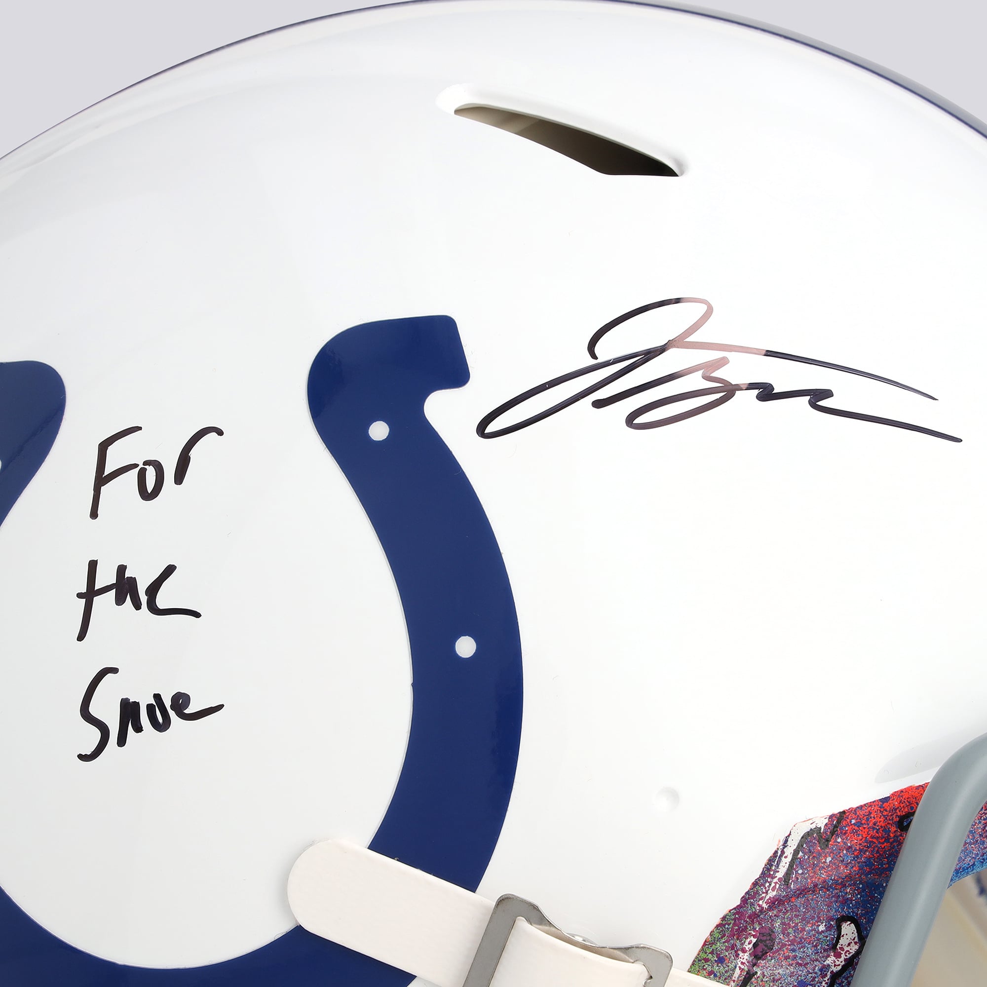 Casque Riddell Speed ​​Authentic autographié par Jonathan Taylor (Indianapolis Colts) avec inscription « For the Shoe » - Illustration de Shawn Voelker - NF70444451