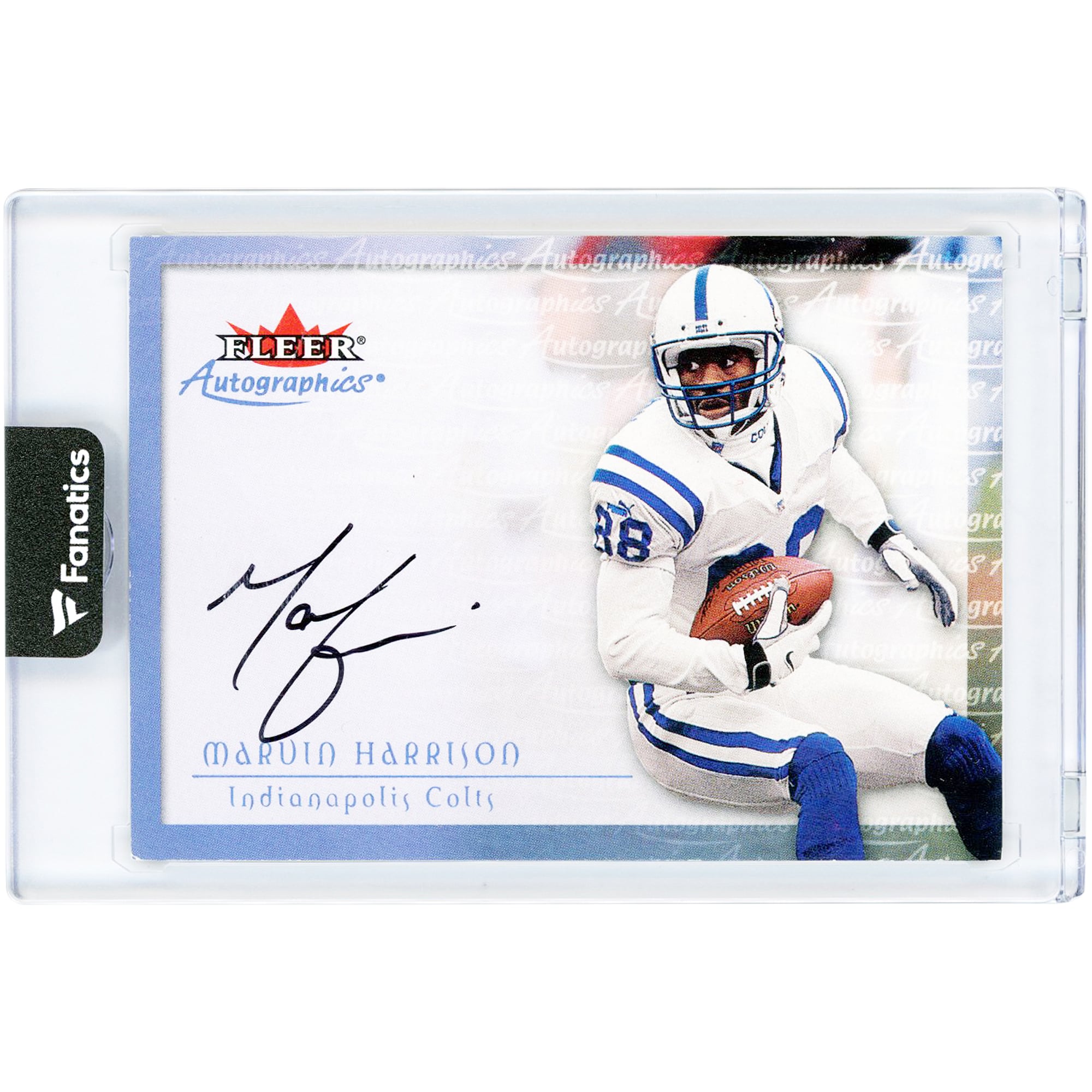 Carte autographiée Marvin Harrison (Indianapolis Colts) 2000 Fleer Autographics #MH