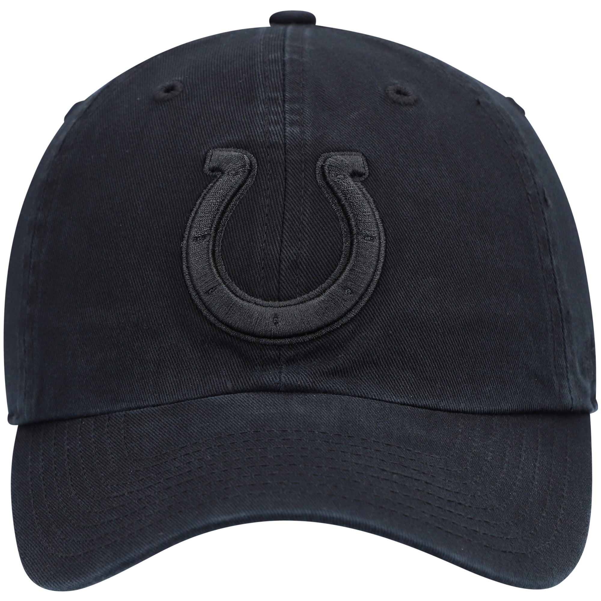 Men's '47 Black Indianapolis Colts Team Tonal Clean Up Adjustable Hat