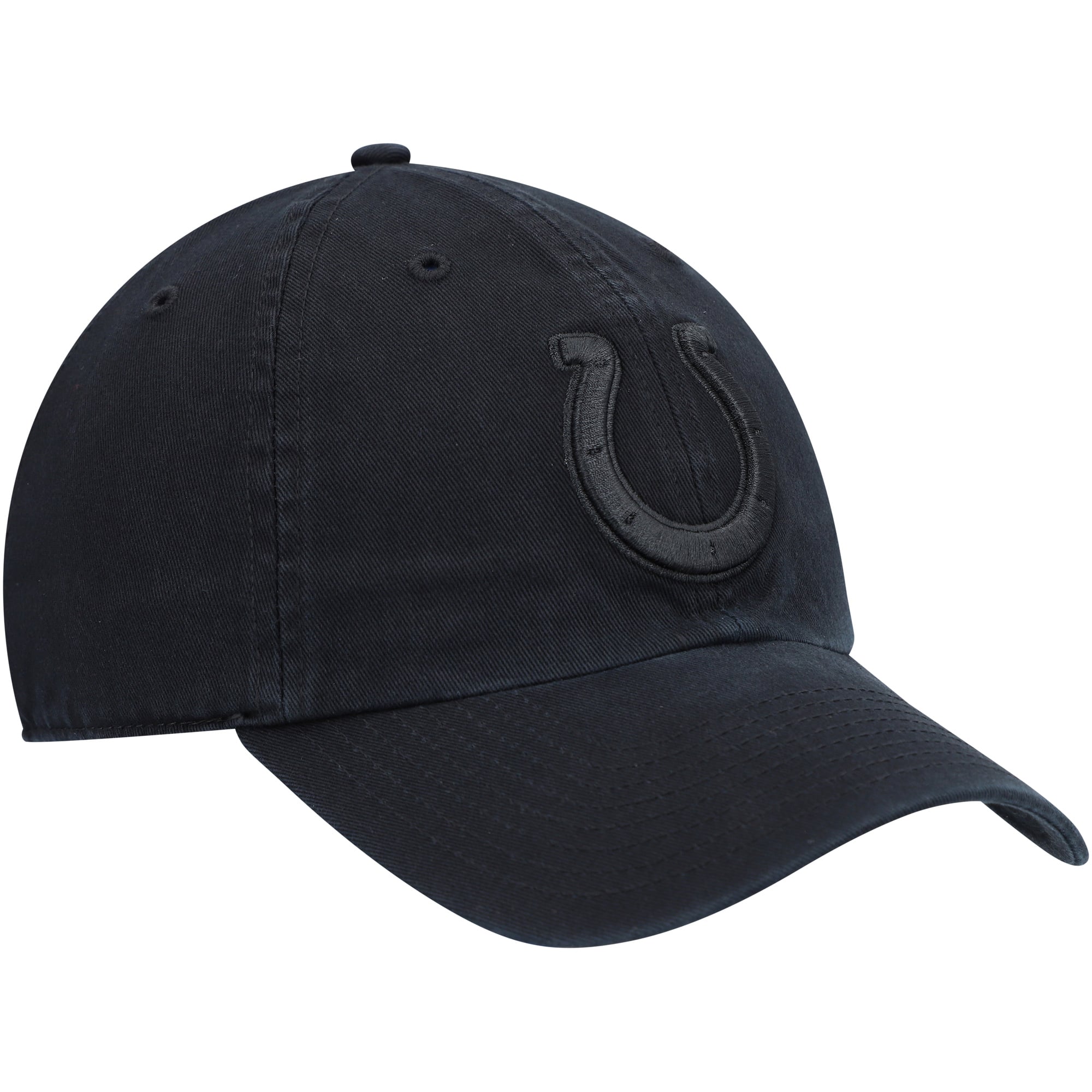 Men's '47 Black Indianapolis Colts Team Tonal Clean Up Adjustable Hat