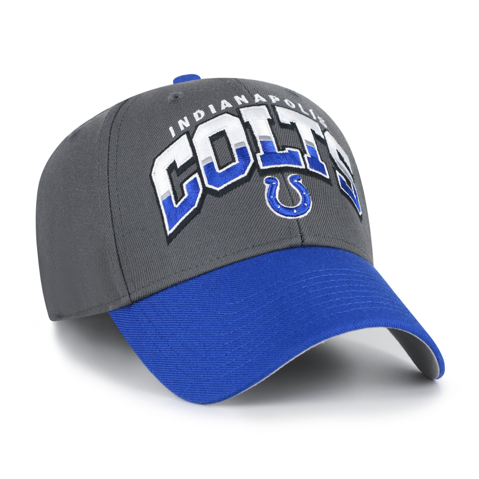 Men's '47 Charcoal Indianapolis Colts Split Block MVP Adjustable Hat