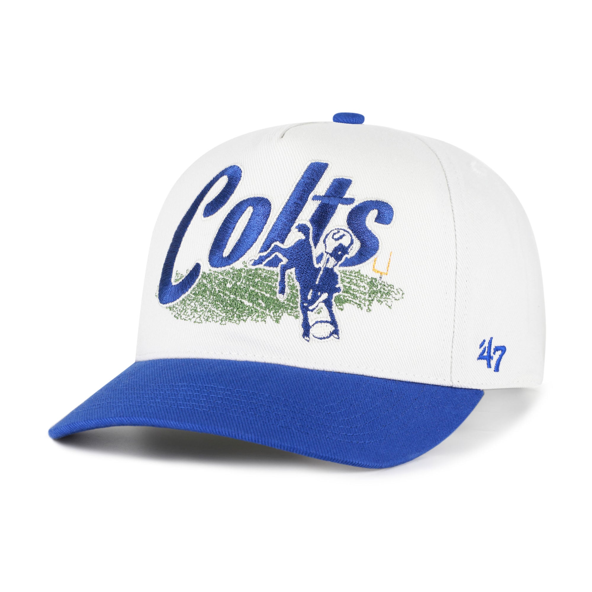 Men's '47 Cream Indianapolis Colts Throwback Enfield Hitch Adjustable Hat