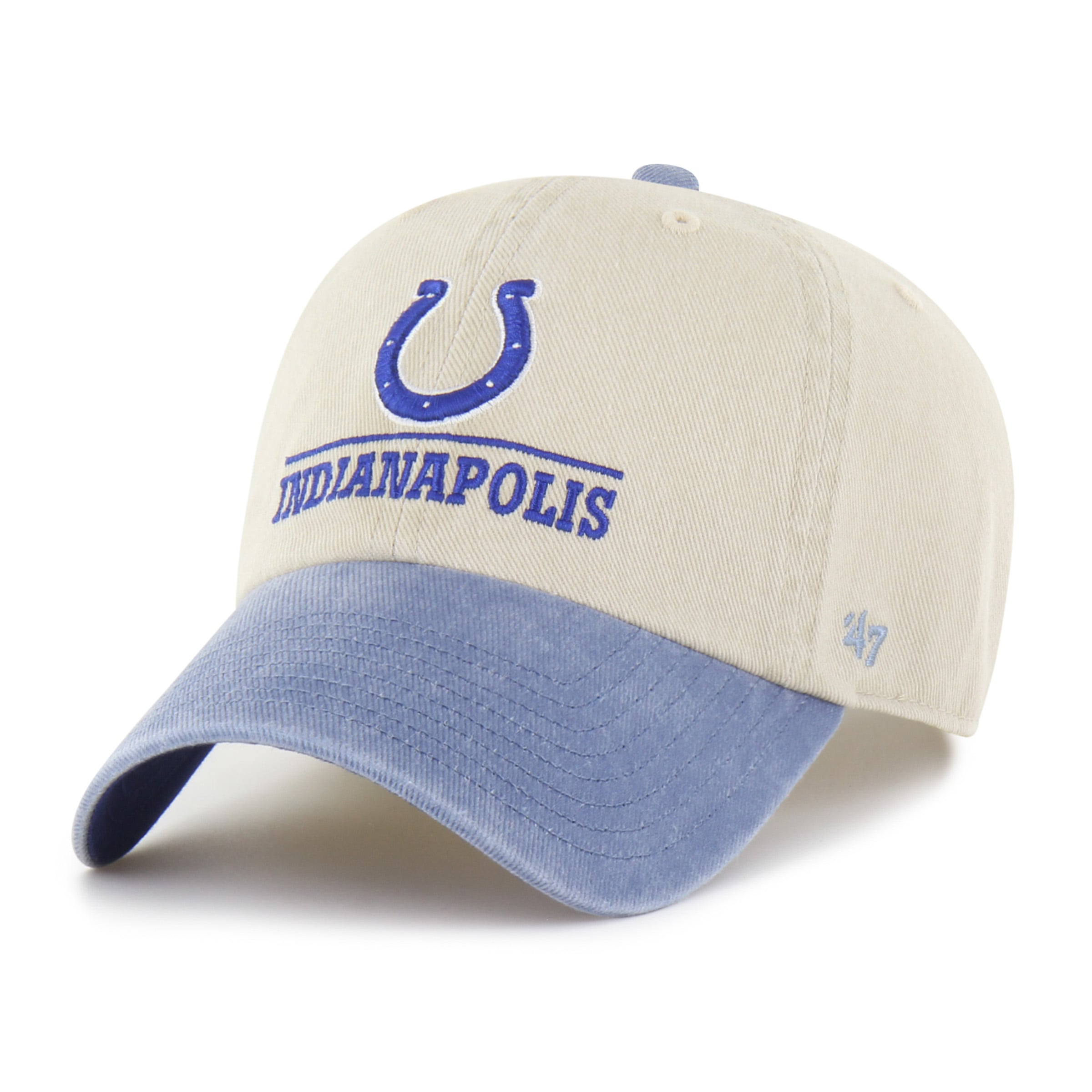 Casquette ajustable pour homme « 47 Natural Indianapolis Colts Logo Line Clean Up »