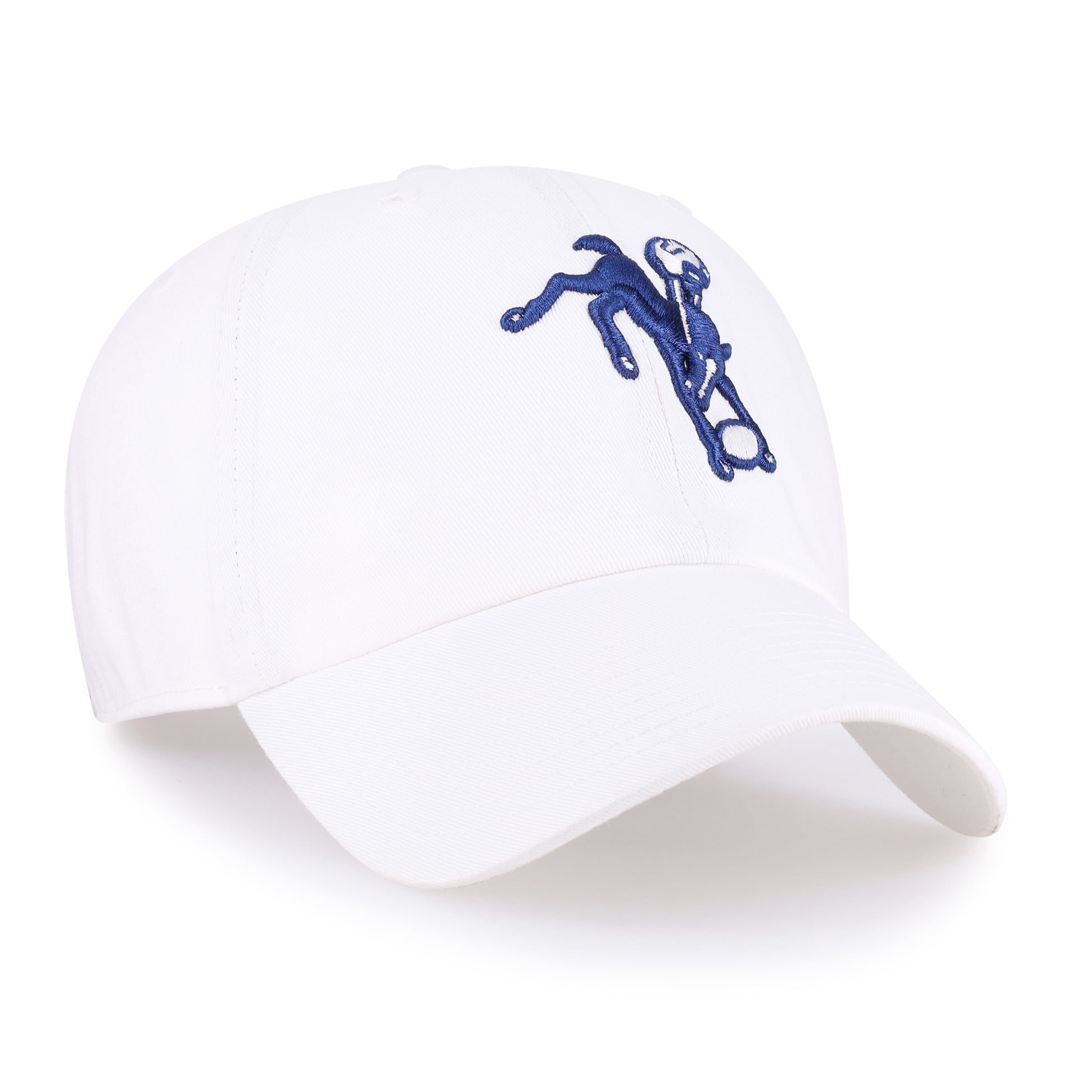 Men's '47 White Indianapolis Colts Historic Logo Clean Up Adjustable Hat