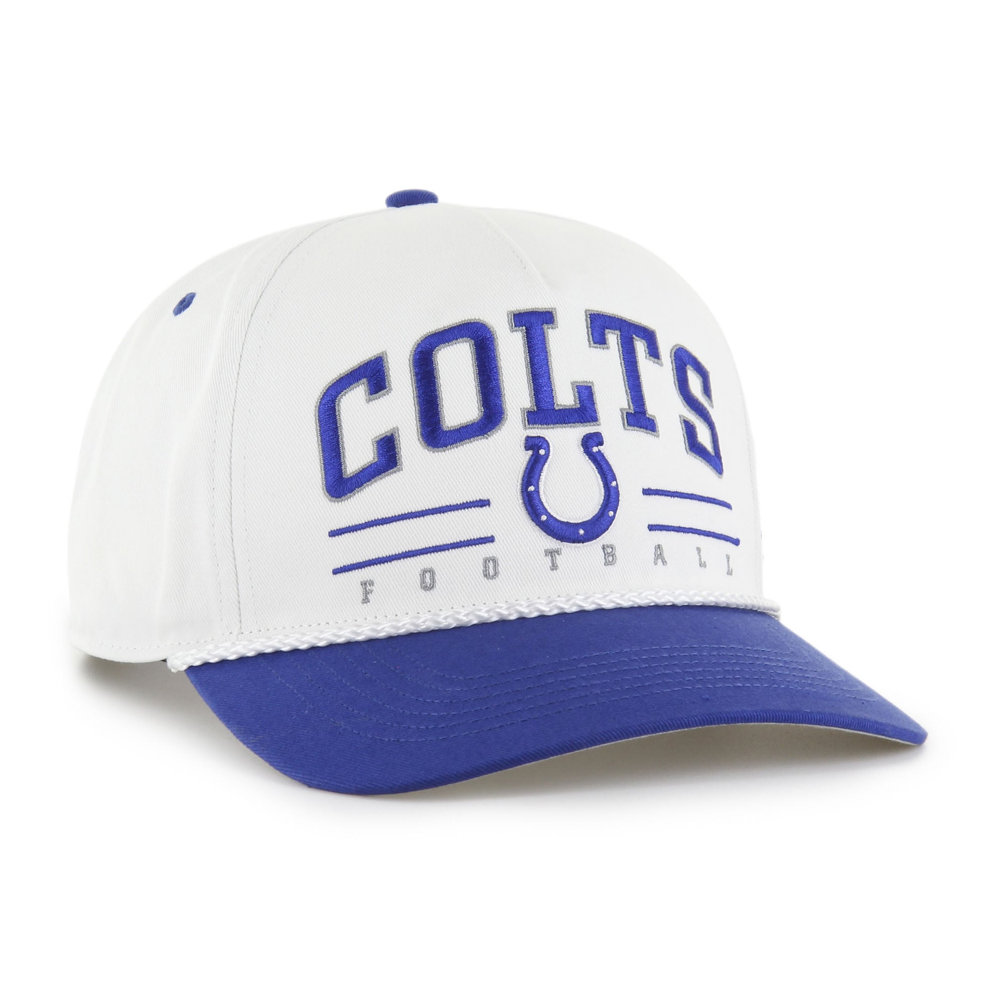 Men's '47 White/Royal Indianapolis Colts Roscoe Two-Toned Hitch Adjustable Hat
