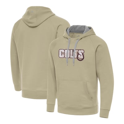 Indianapolis Colts Antigua Woodland Camo Victory Hoodie - Khaki