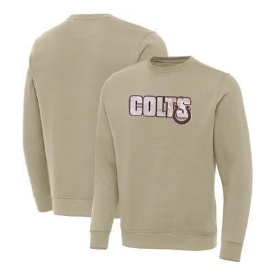 Indianapolis Colts Antigua Woodland Camo Victory Sweatshirt - Khaki