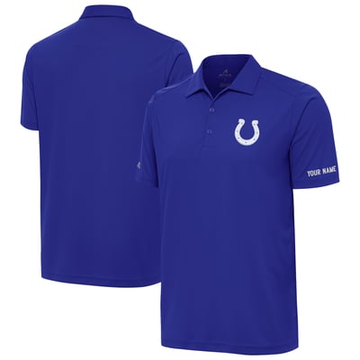 Indianapolis Colts Antigua  Personalized Tribute Polo - Royal