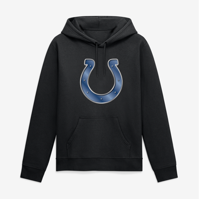 Indianapolis Colts Big & Tall Metallic Mascot Hoodie - Black