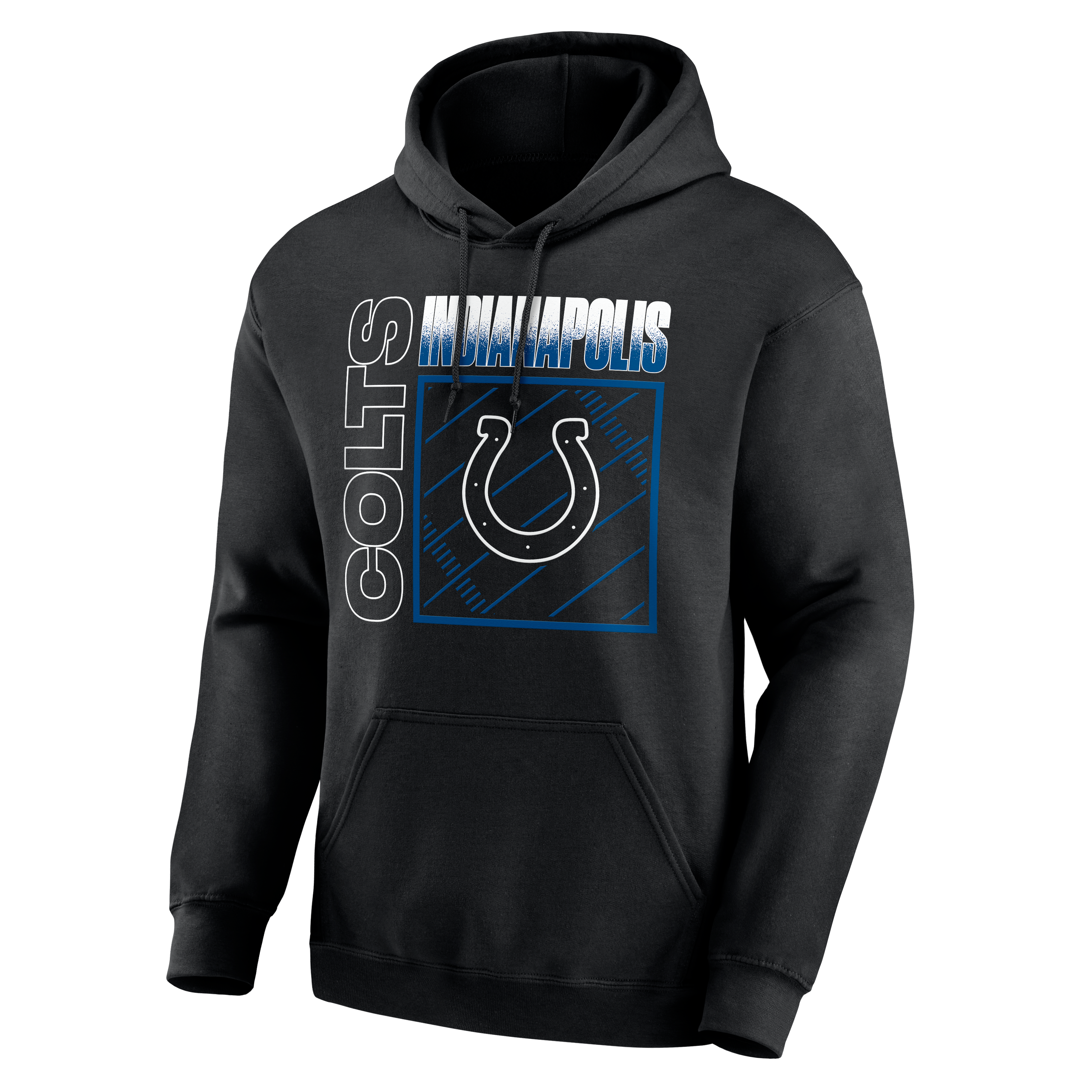 Men's Black Indianapolis Colts Home Field Pop Personalized Name & Number Hoodie