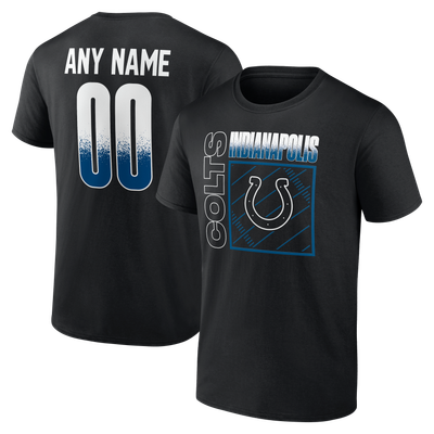 Indianapolis Colts Home Field Pop Personalized Name & Number T-Shirt - Black