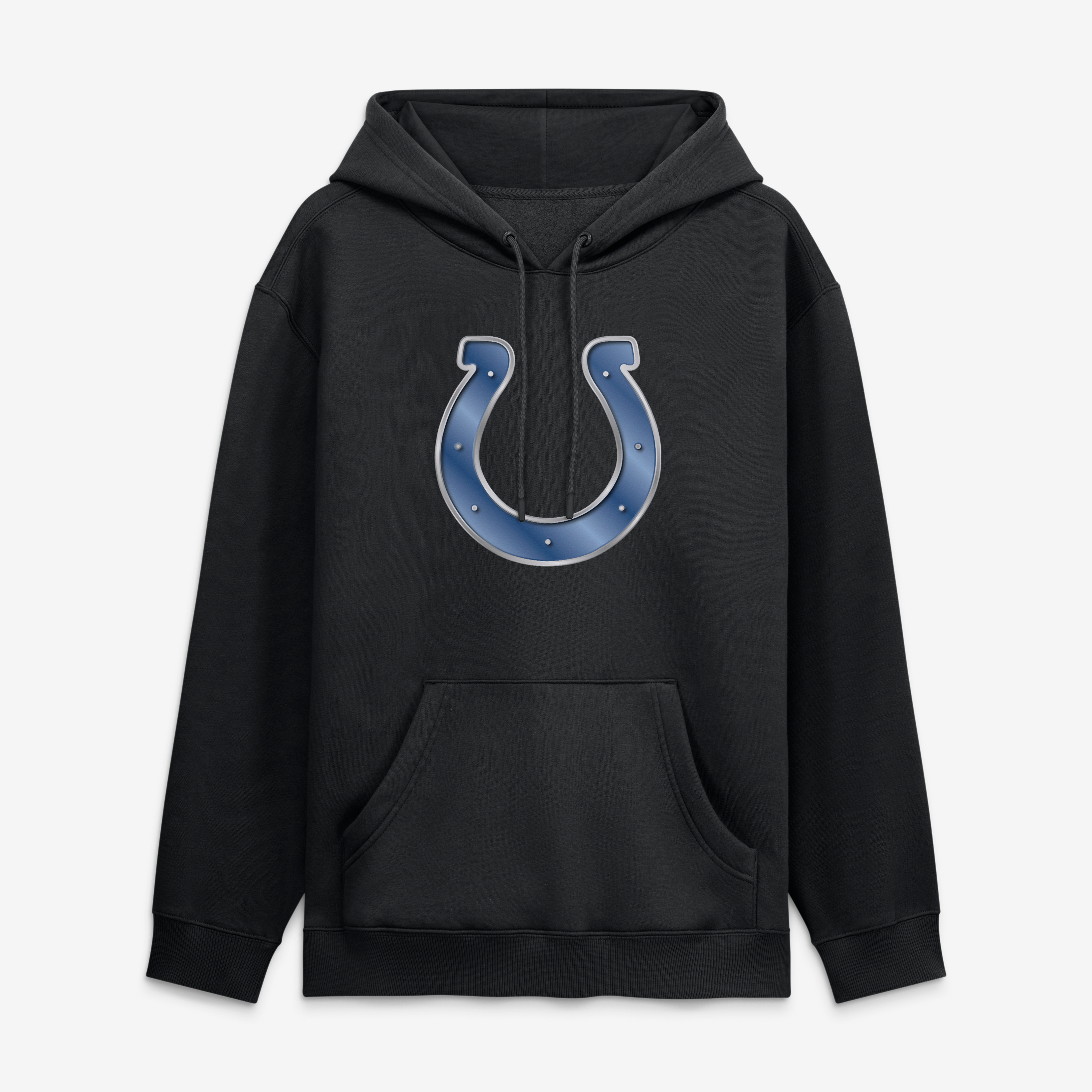 Sweat à capuche noir pour homme avec la mascotte métallique des Colts d'Indianapolis