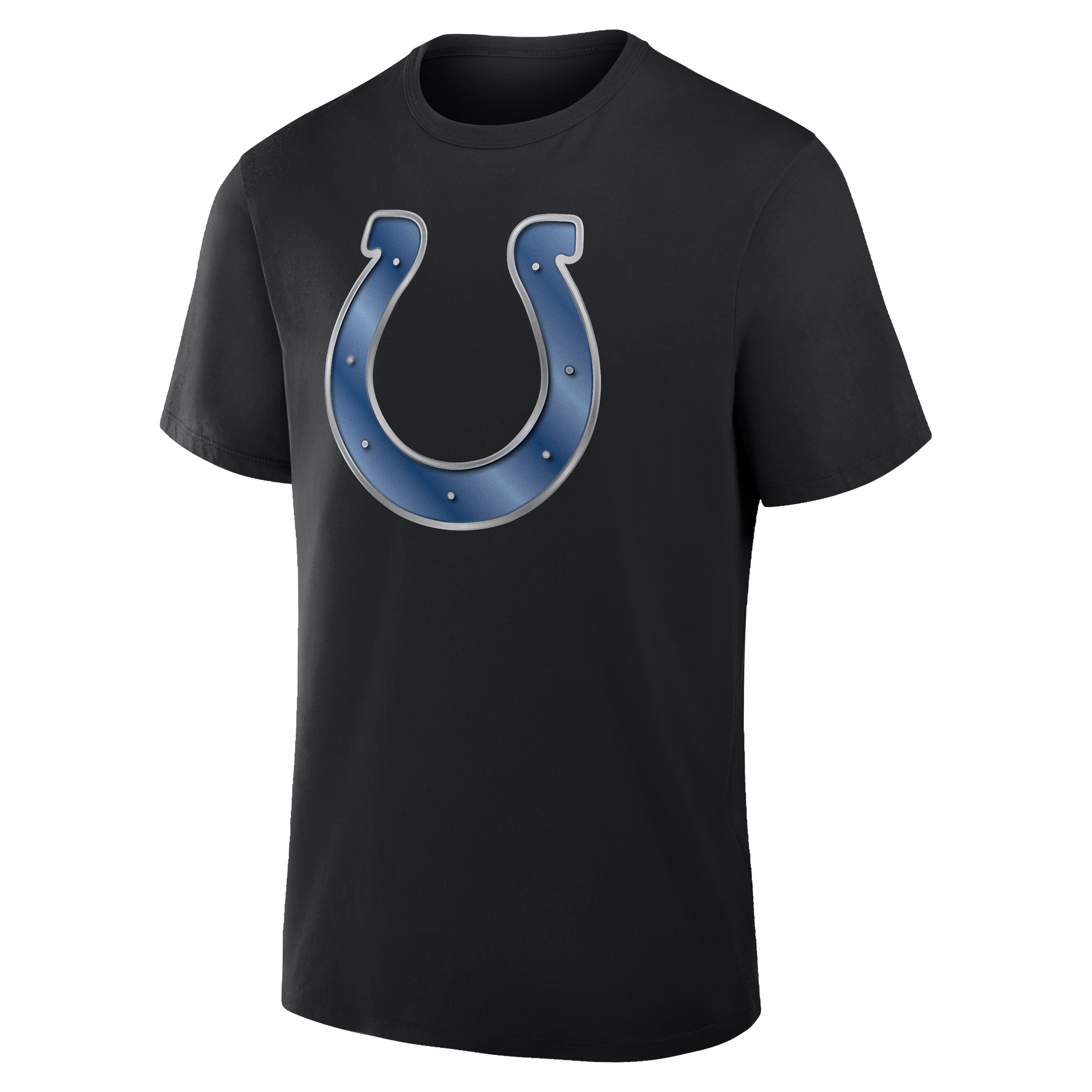 T-shirt noir pour homme Indianapolis Colts avec mascotte métallique