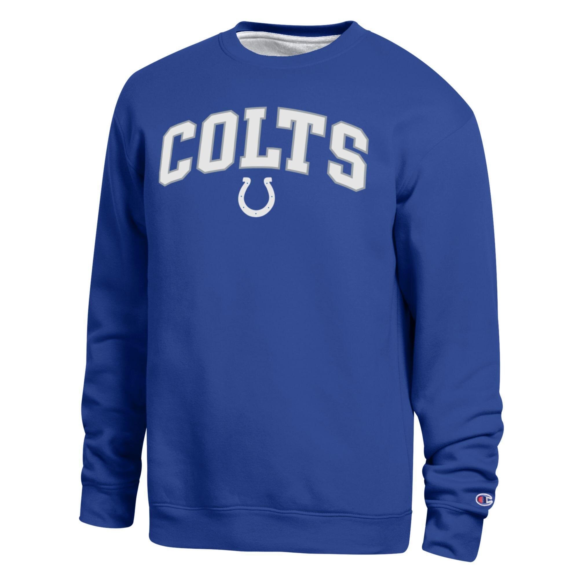 Sweat-shirt à doublure contrastée Champion Royal Indianapolis Colts pour homme