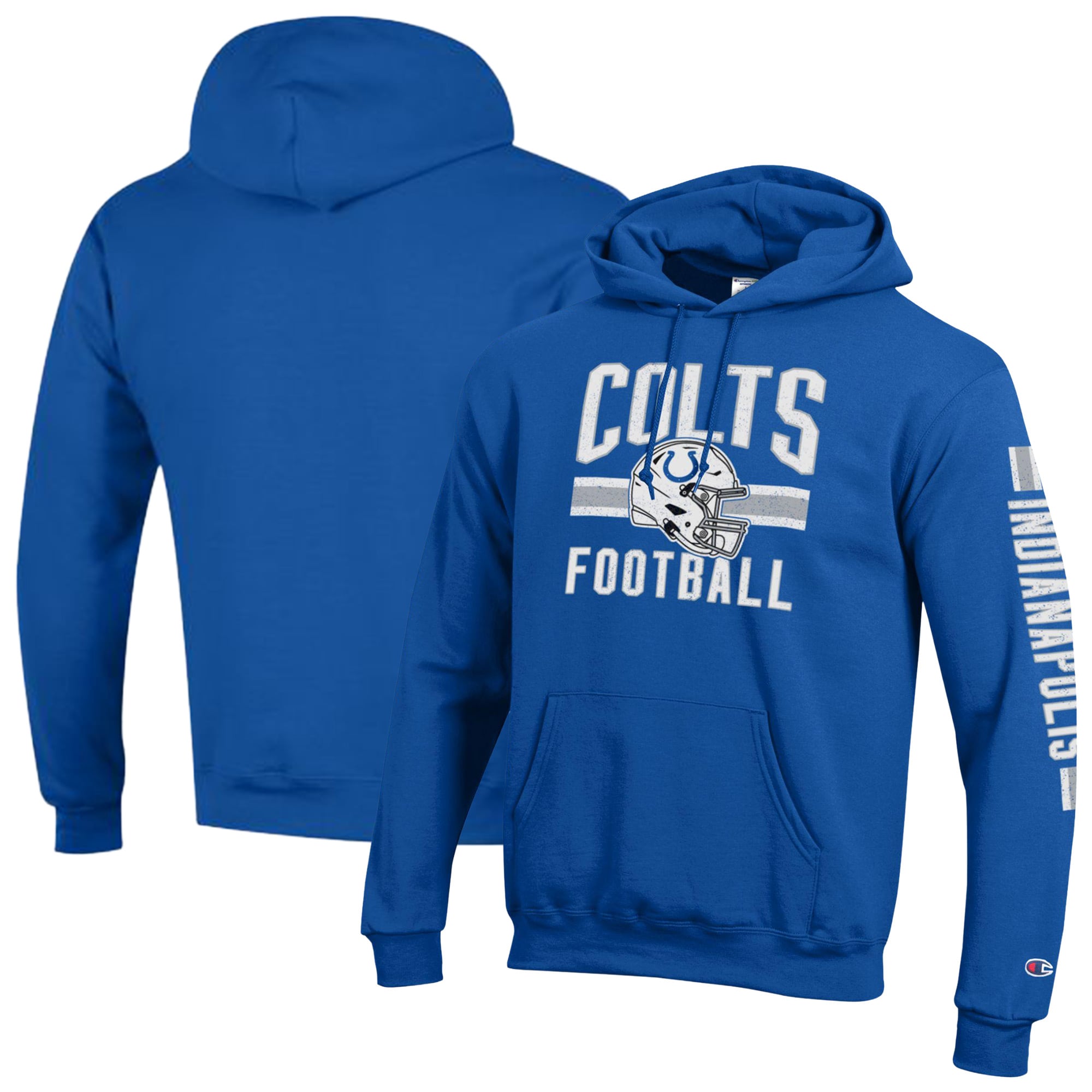 Sweat à capuche Champion Royal Indianapolis Colts Powerblend pour homme