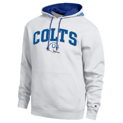  Indianapolis Colts Champion Contrast Hoodie - White/Royal