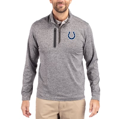 Indianapolis Colts Cutter & Buck Stealth Quarter-Zip Jacket - Gray