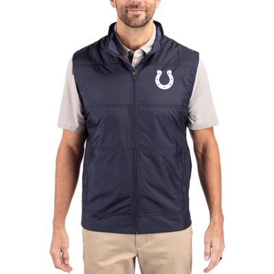 Indianapolis Colts Cutter & Buck Stealth Full-Zip Vest - Navy
