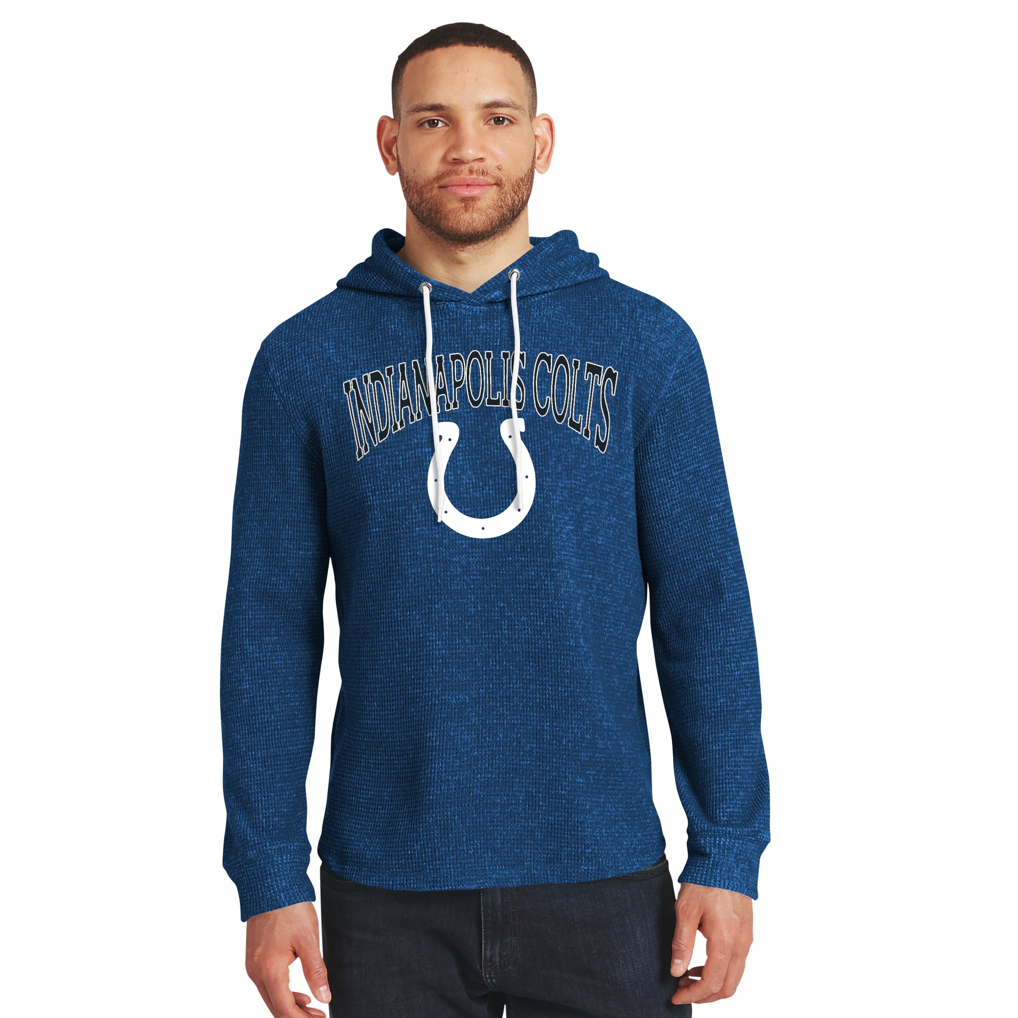 Collection Darius Rucker pour homme par Fanatics Royal Indianapolis Colts T-shirt à manches longues en maille gaufrée et mélange de trois tissus