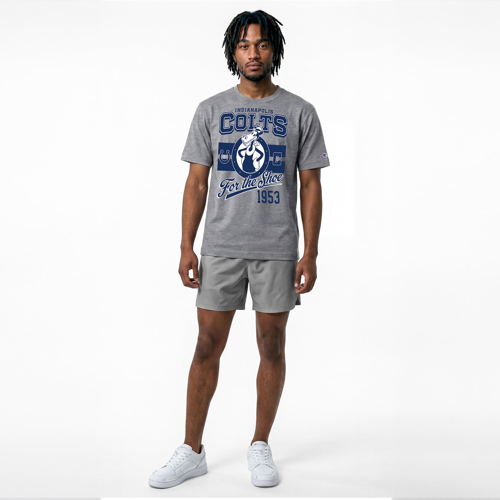 Men's Disney x Champion Gray Indianapolis Colts Horace Horsecollar All-Star T-Shirt