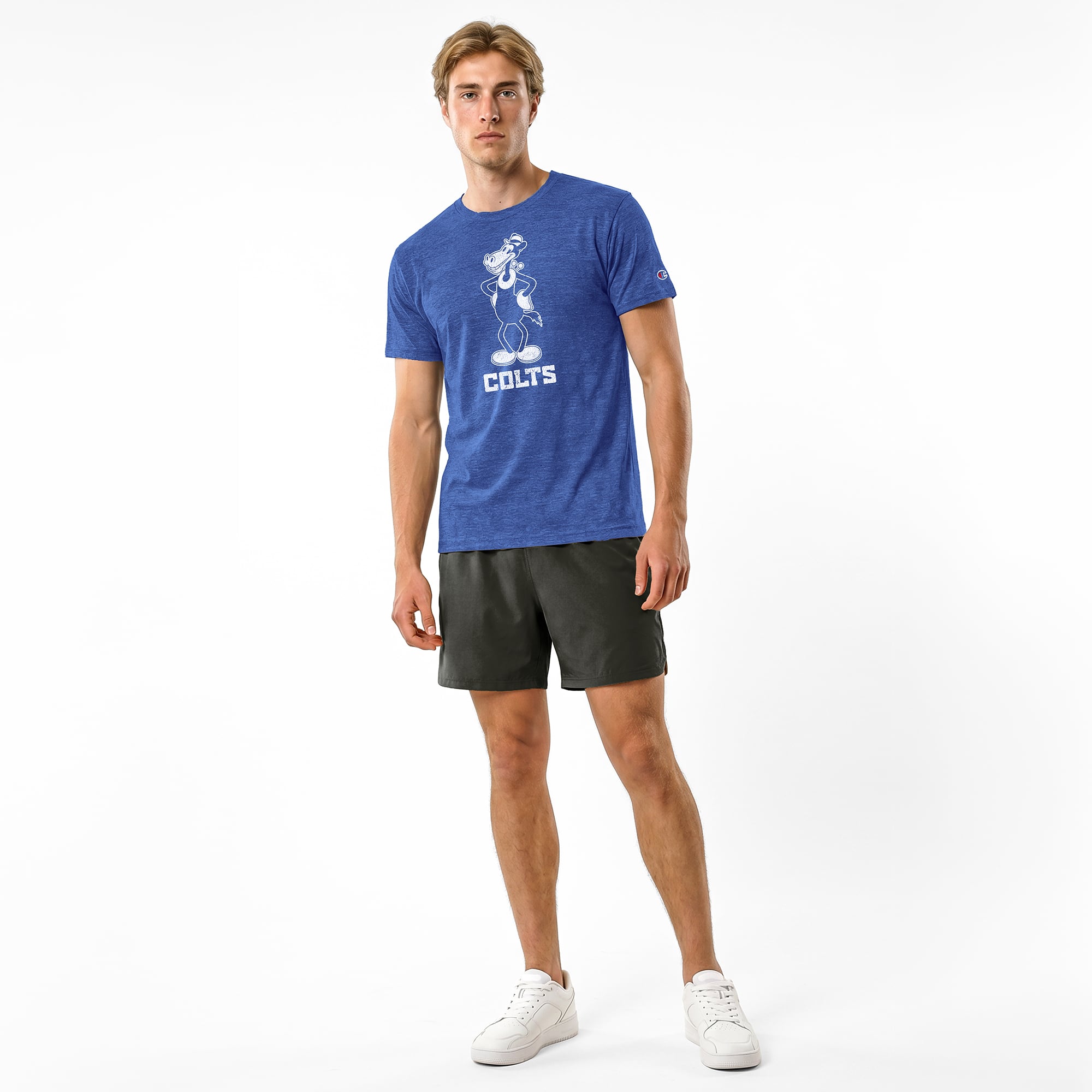 T-shirt homme Disney x Champion Royal Indianapolis Colts Horace Horsecollar Tri-Blend