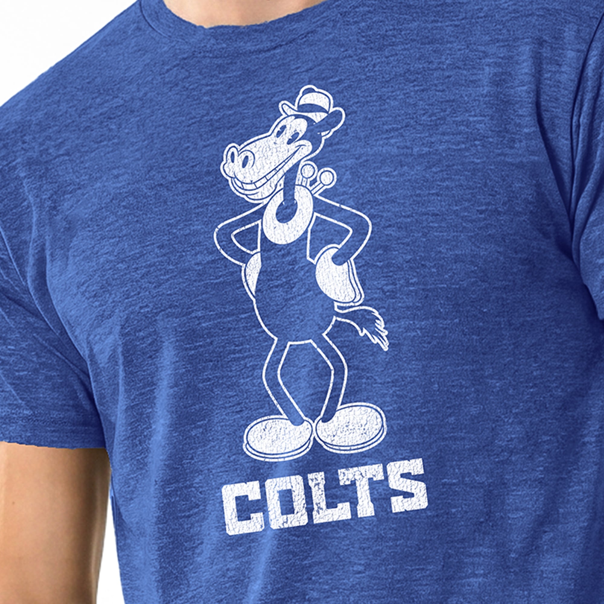 T-shirt homme Disney x Champion Royal Indianapolis Colts Horace Horsecollar Tri-Blend