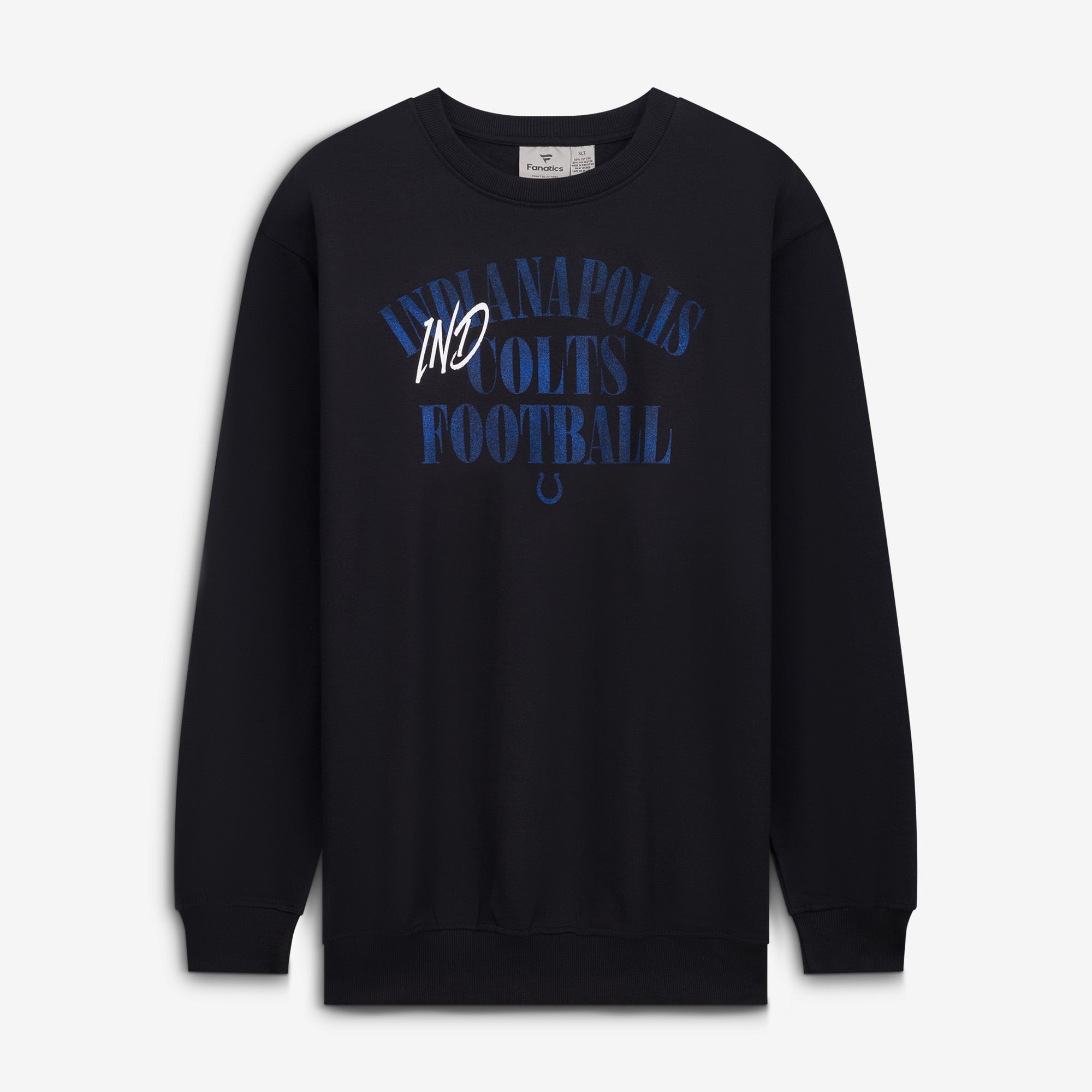 Sweat-shirt mi-temps décontracté des Indianapolis Colts, noir, grandes tailles, pour homme (Fanatics).