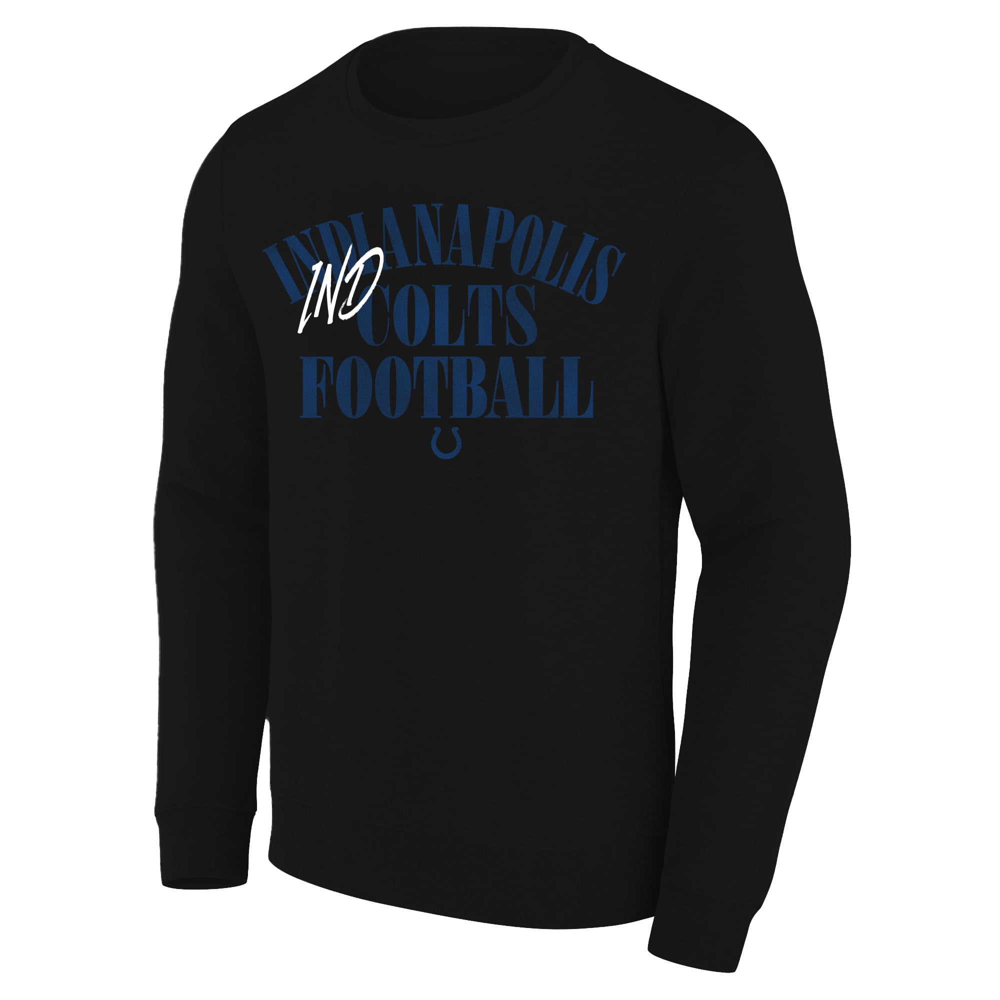 Men's Fanatics Black Indianapolis Colts Big & Tall Relaxed Halftime Lead Washed Sweatshirt