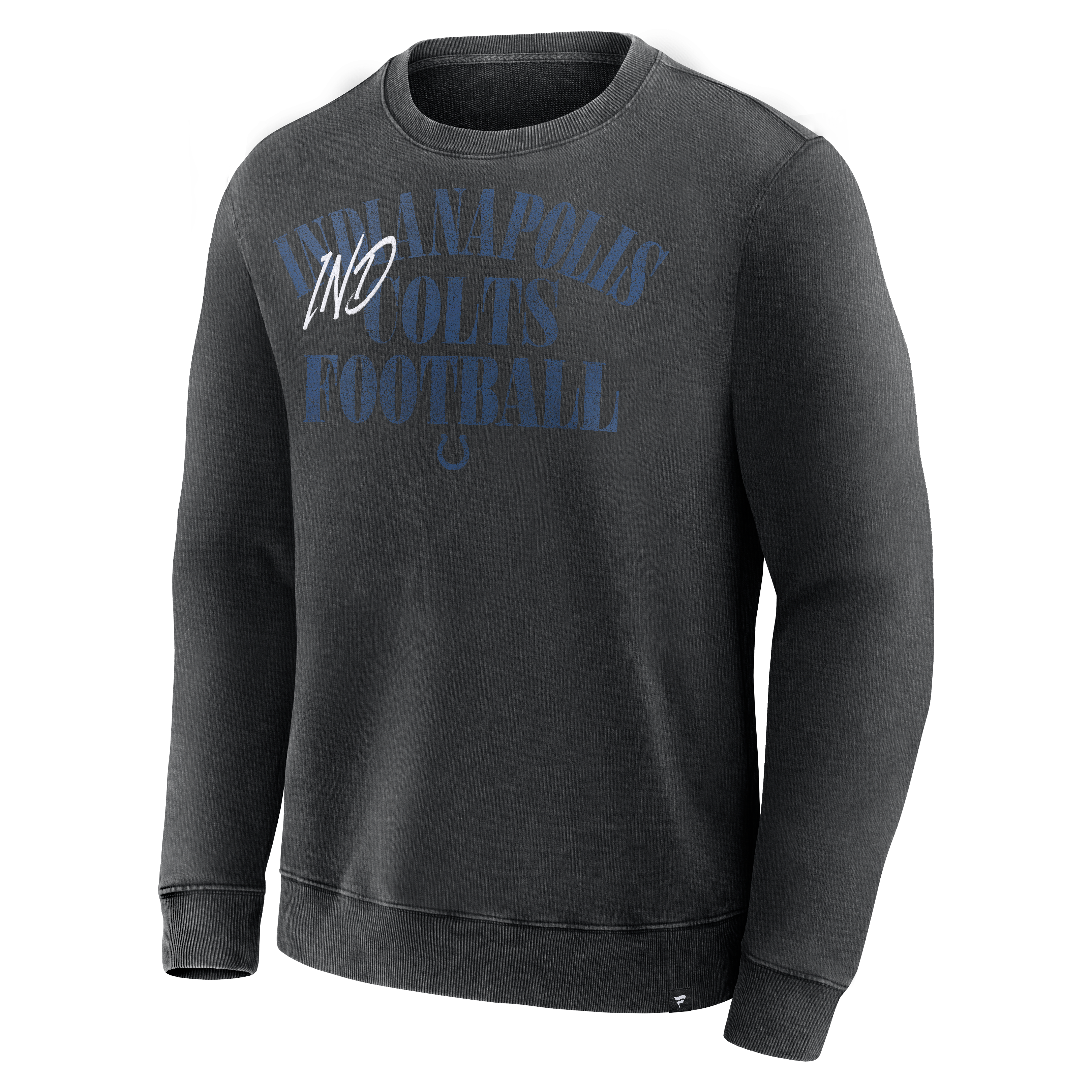 Men's Fanatics Black Indianapolis Colts Halftime Lead Relaxed Heavyweight French Terry Sweatshirt