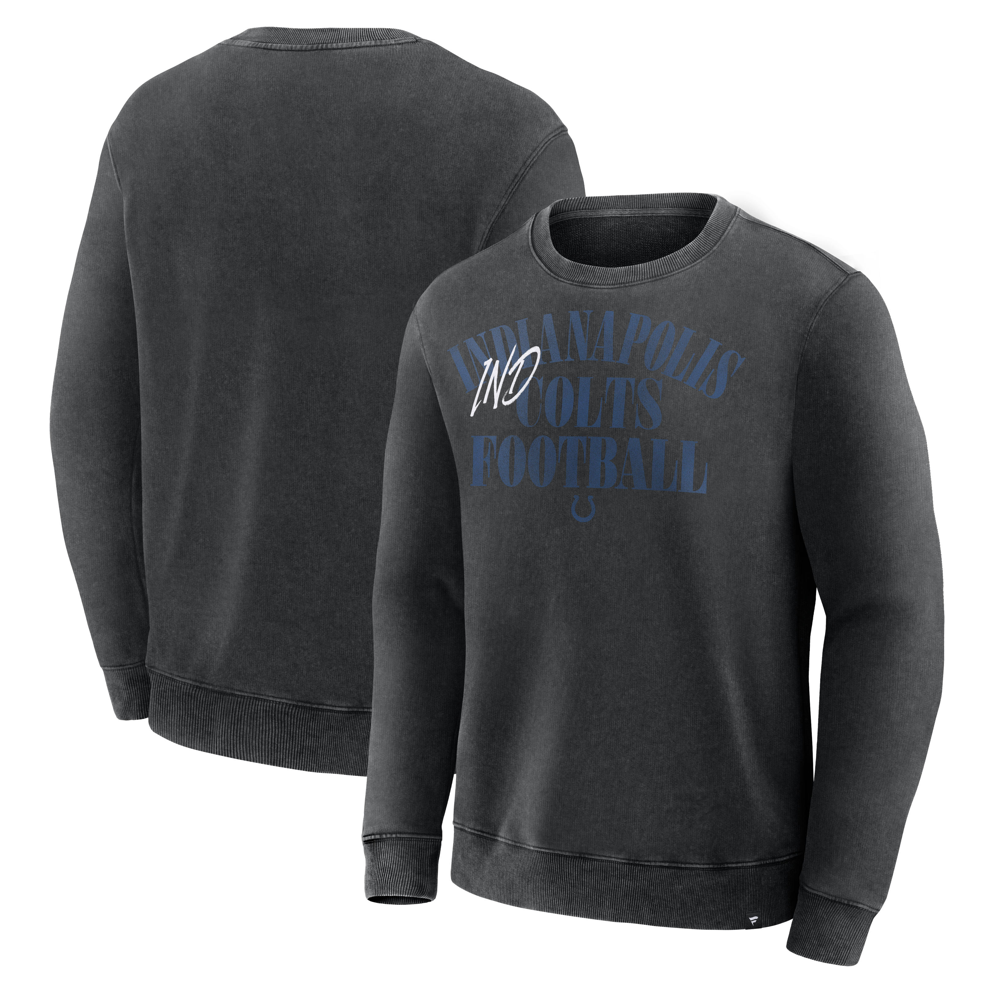 Men's Fanatics Black Indianapolis Colts Halftime Lead Relaxed Heavyweight French Terry Sweatshirt