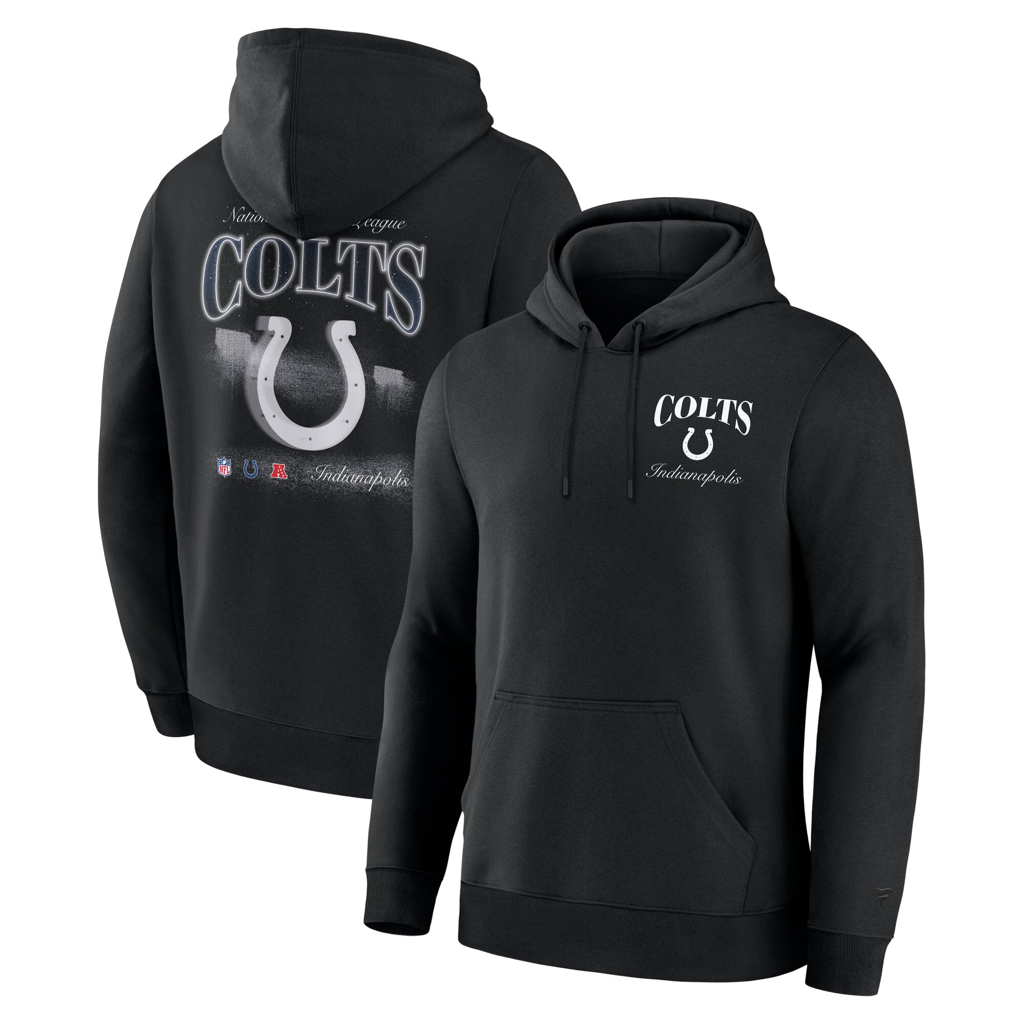 Sweat à capuche polaire manches longues Fanatics Black Indianapolis Colts Nightfall pour homme