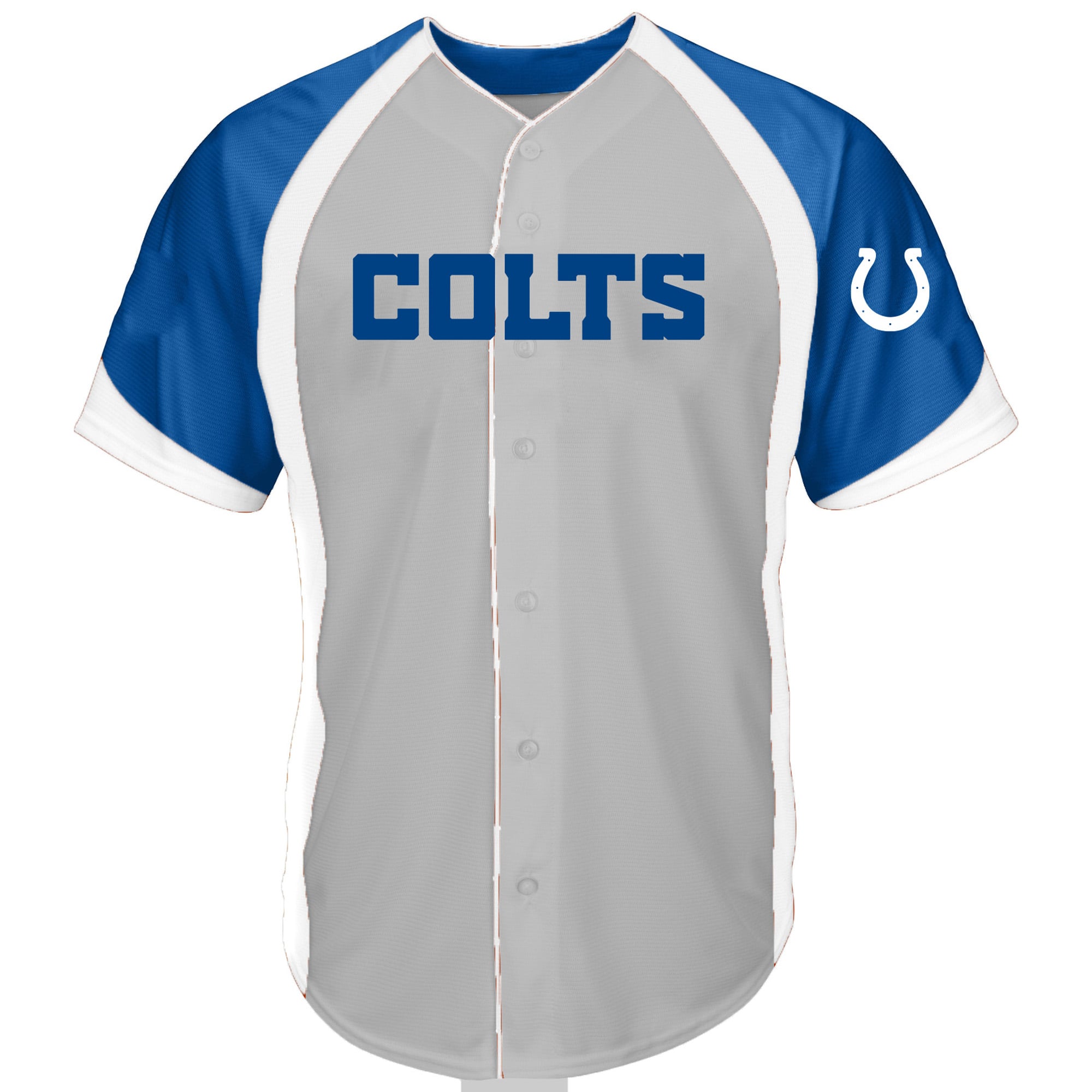 Haut raglan boutonné grande taille pour homme Fanatics gris Indianapolis Colts