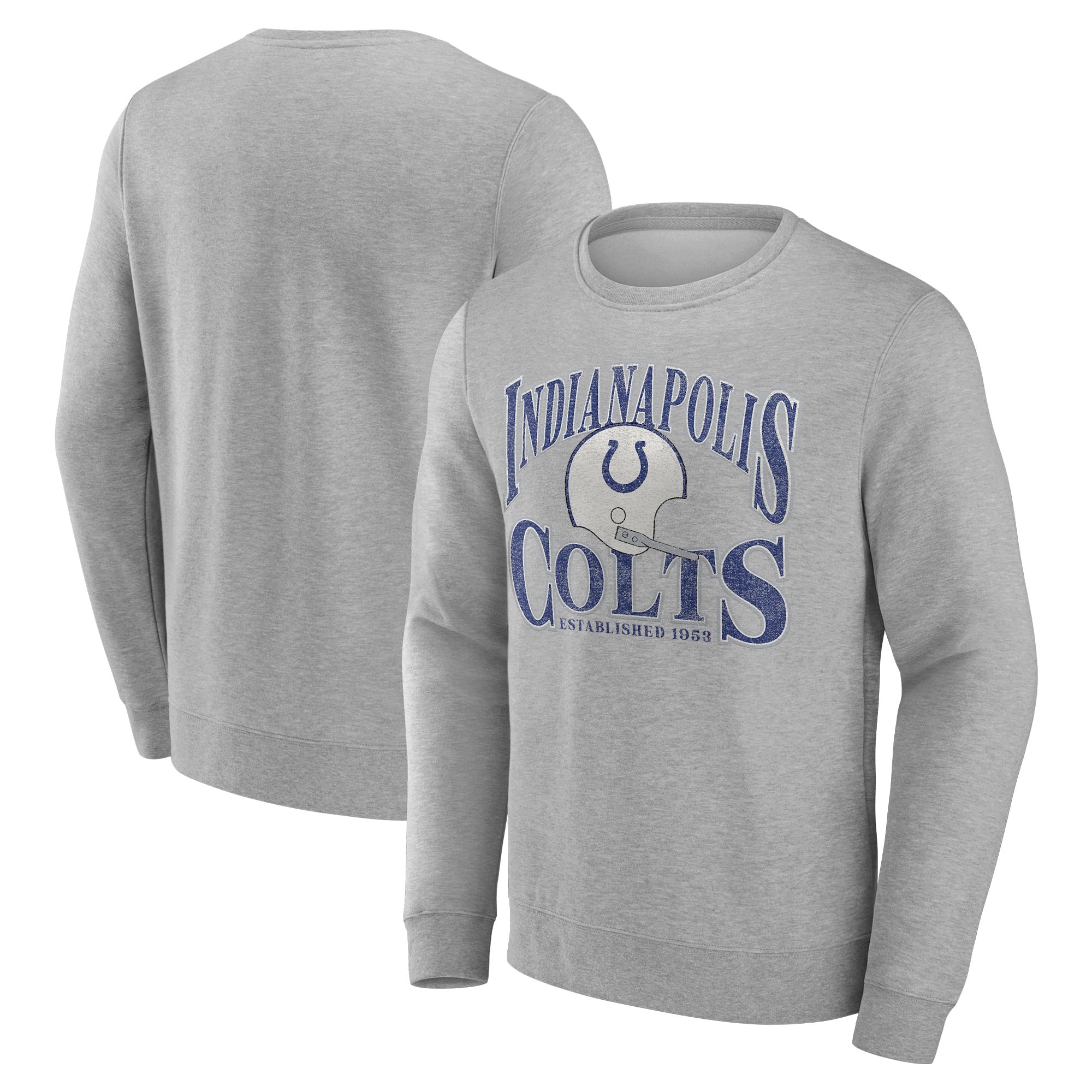 Sweat-shirt à enfiler Fanatics pour homme, couleur gris anthracite chiné, Indianapolis Colts.