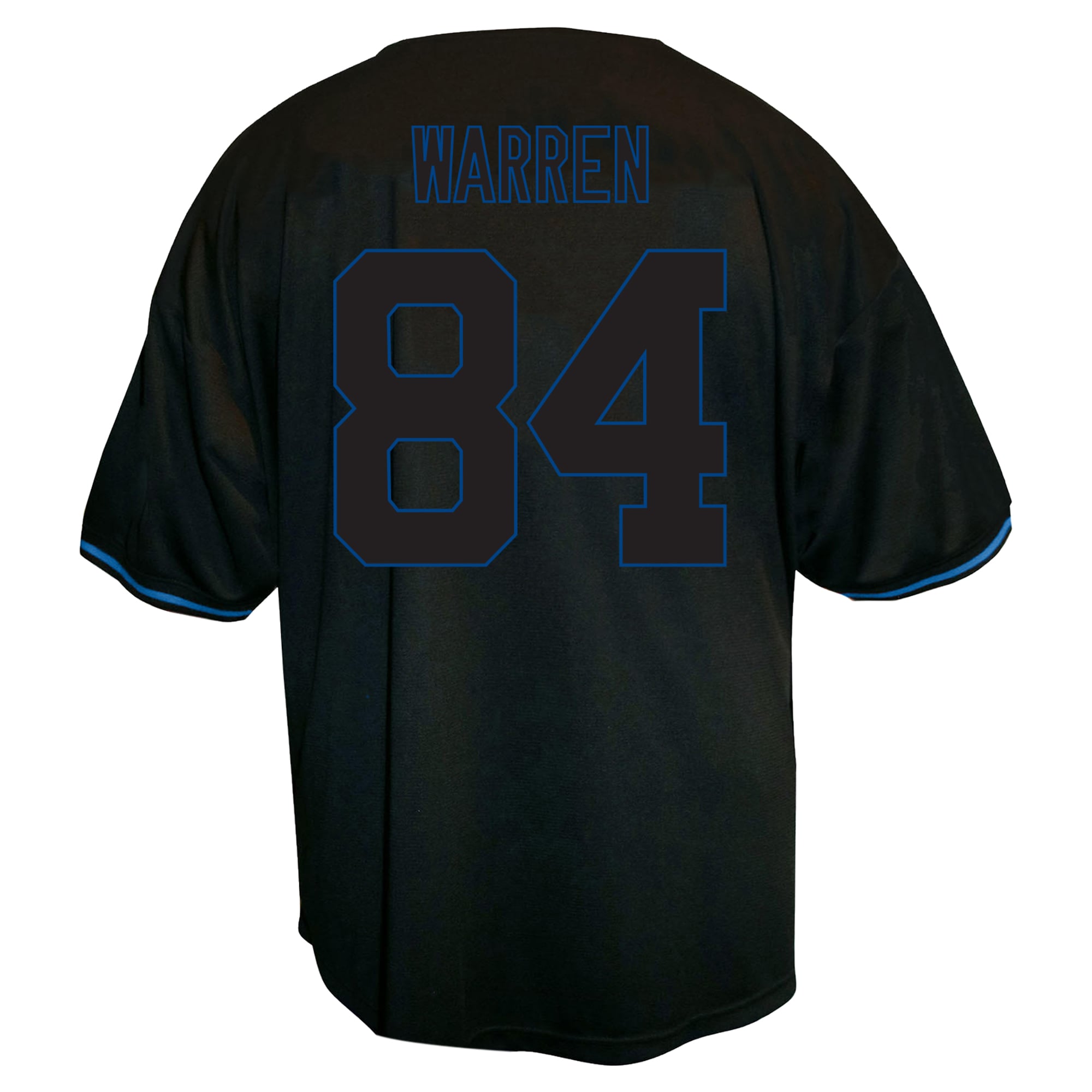 Men's Fanatics Tyler Warren Black Indianapolis Colts Big & Tall Button-Up Baseball Jersey