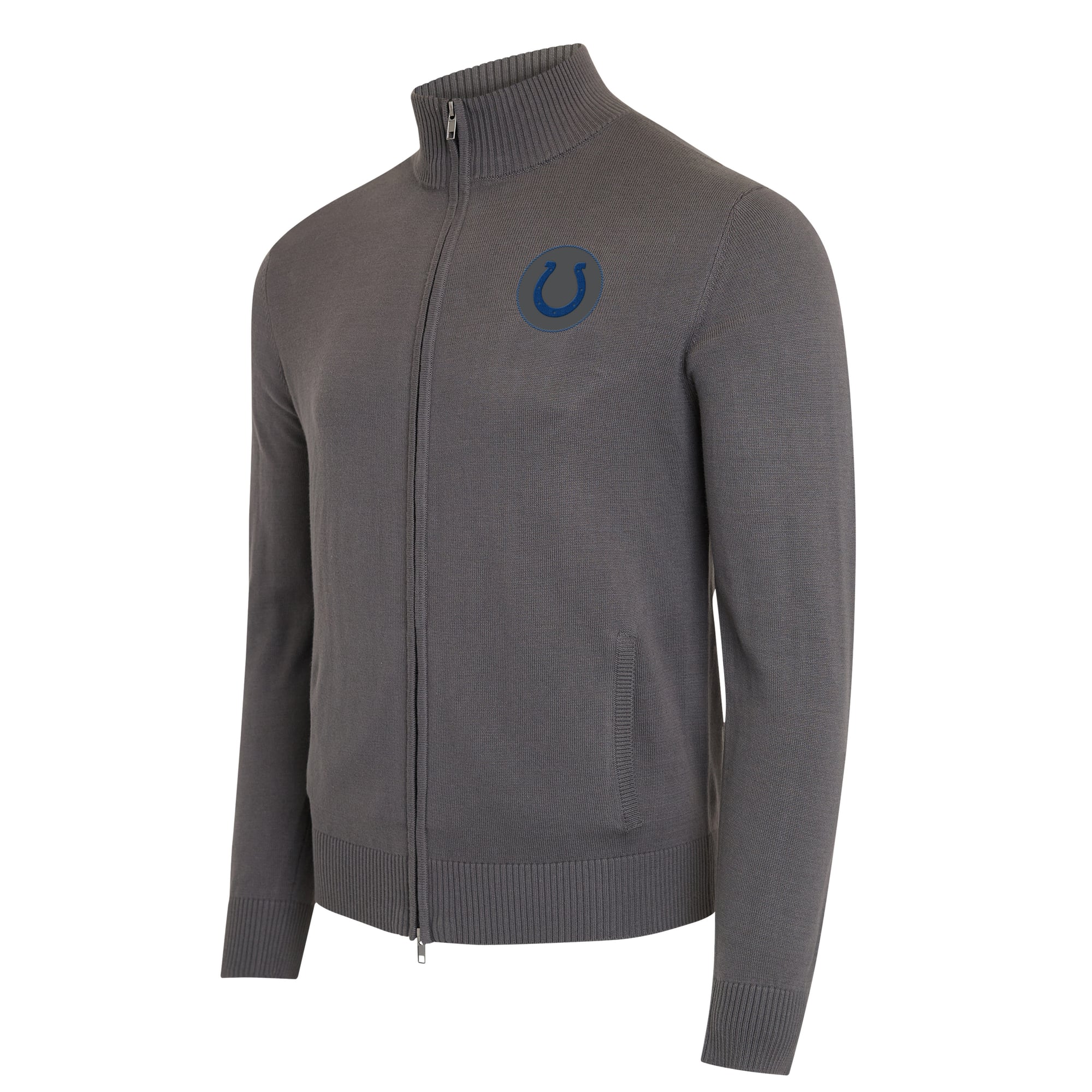 Men's J. Palmer Charcoal Indianapolis Colts All-Season Full-Zip Sweater