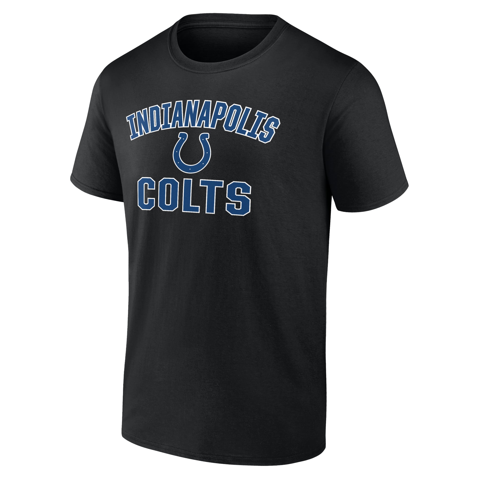 T-shirt homme en coton noir avec logo Indianapolis Colts et arc de victoire