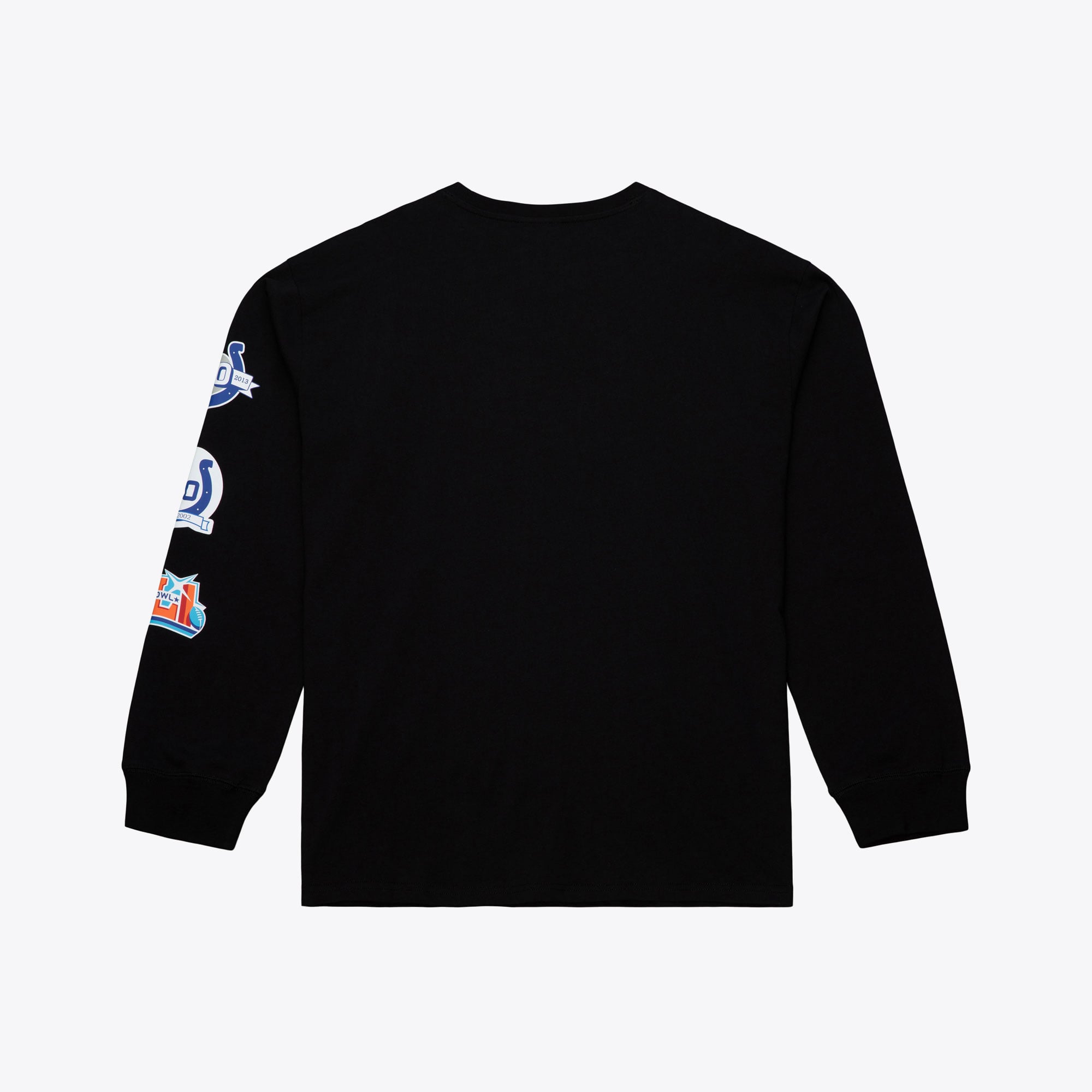 T-shirt à manches longues Mitchell & Ness noir pour homme, grandes tailles, Indianapolis Colts, camp d'entraînement