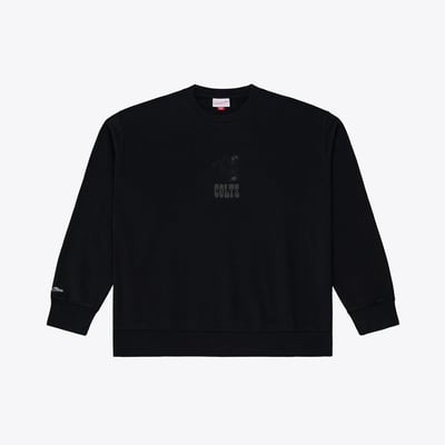 Indianapolis Colts Mitchell & Ness Core Essentials Micro Logo Fleece Sweatshirt - Black
