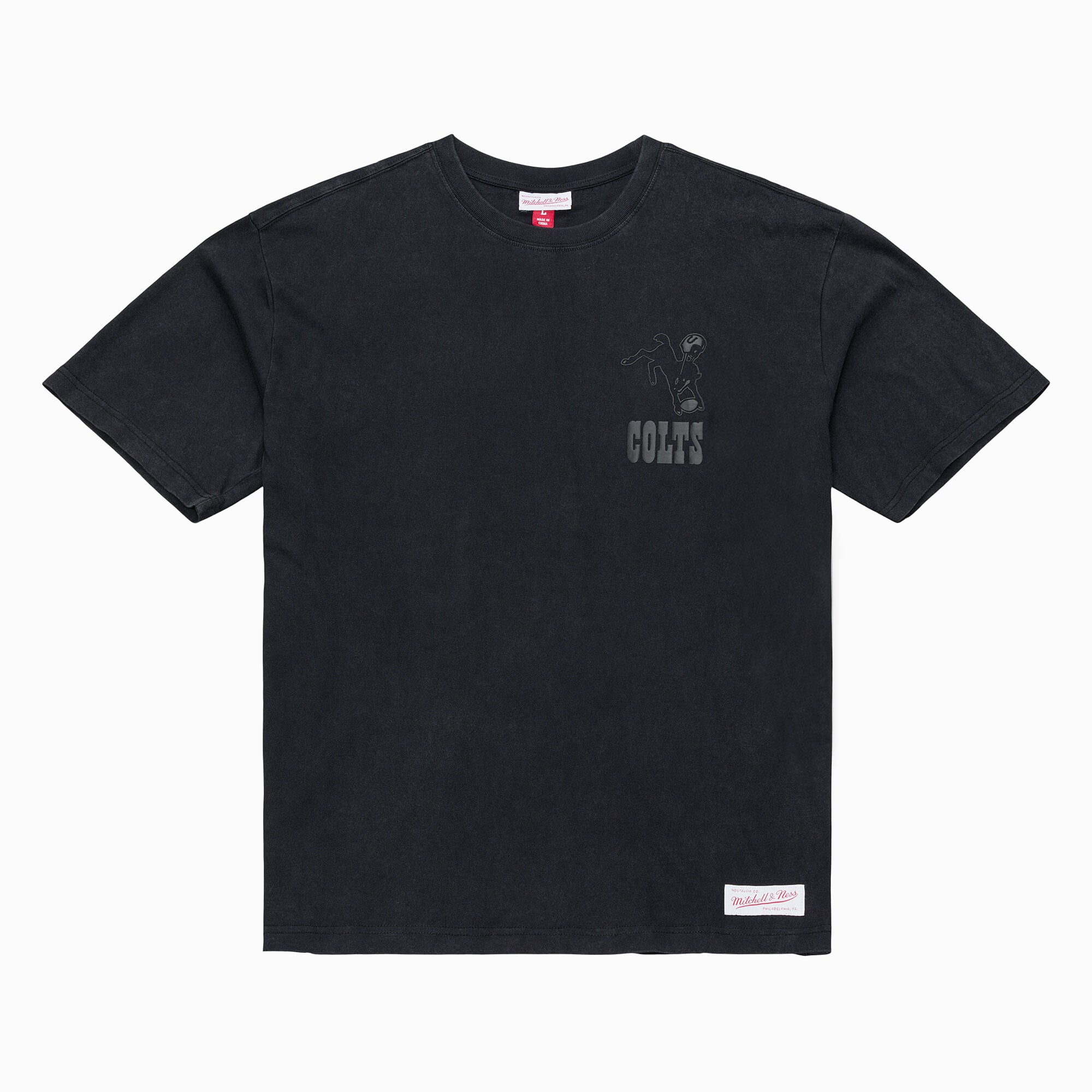 Men's Mitchell & Ness Black Indianapolis Colts Core Essentials Micro Logo T-Shirt
