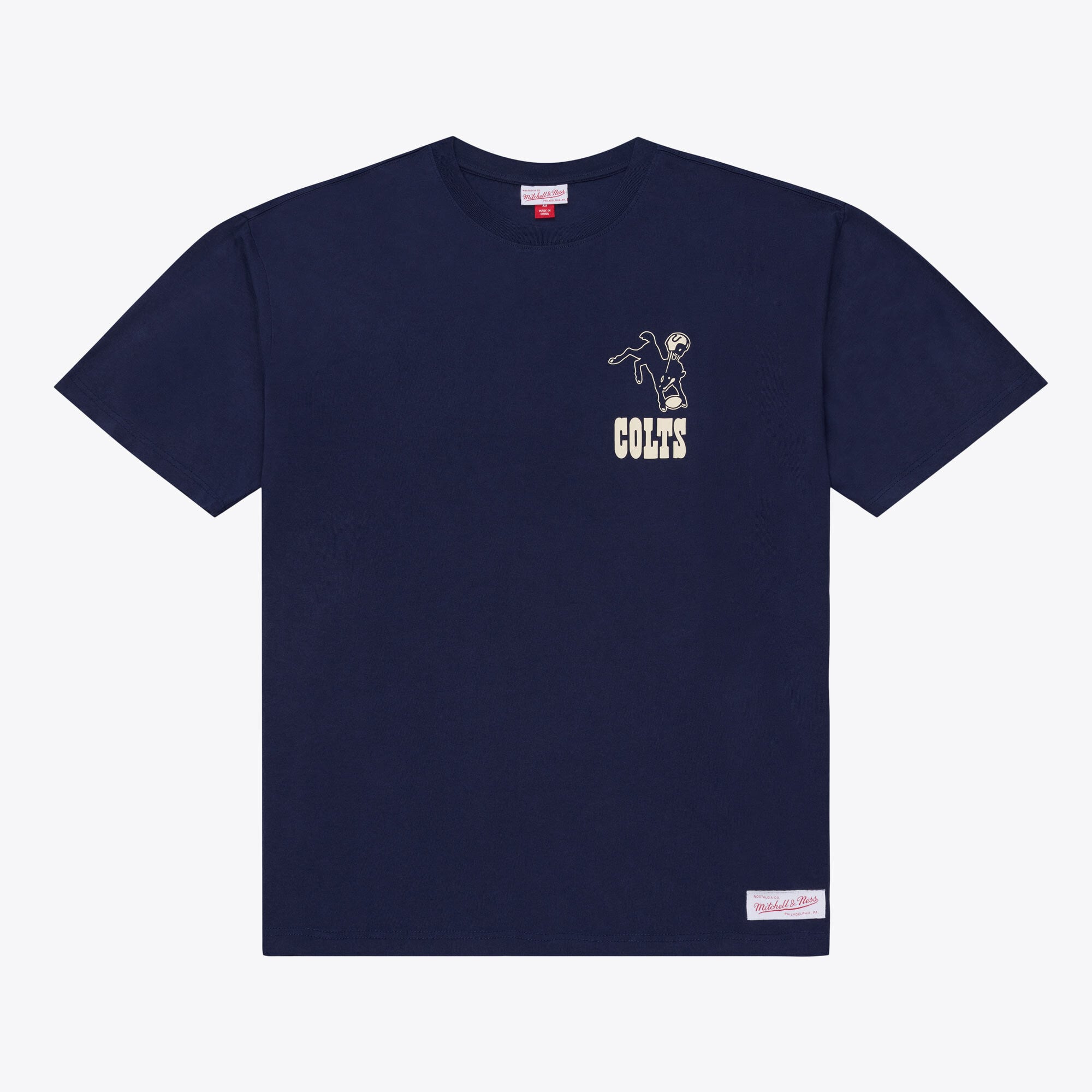 Men's Mitchell & Ness Black Indianapolis Colts Core Essentials Micro Logo T-Shirt