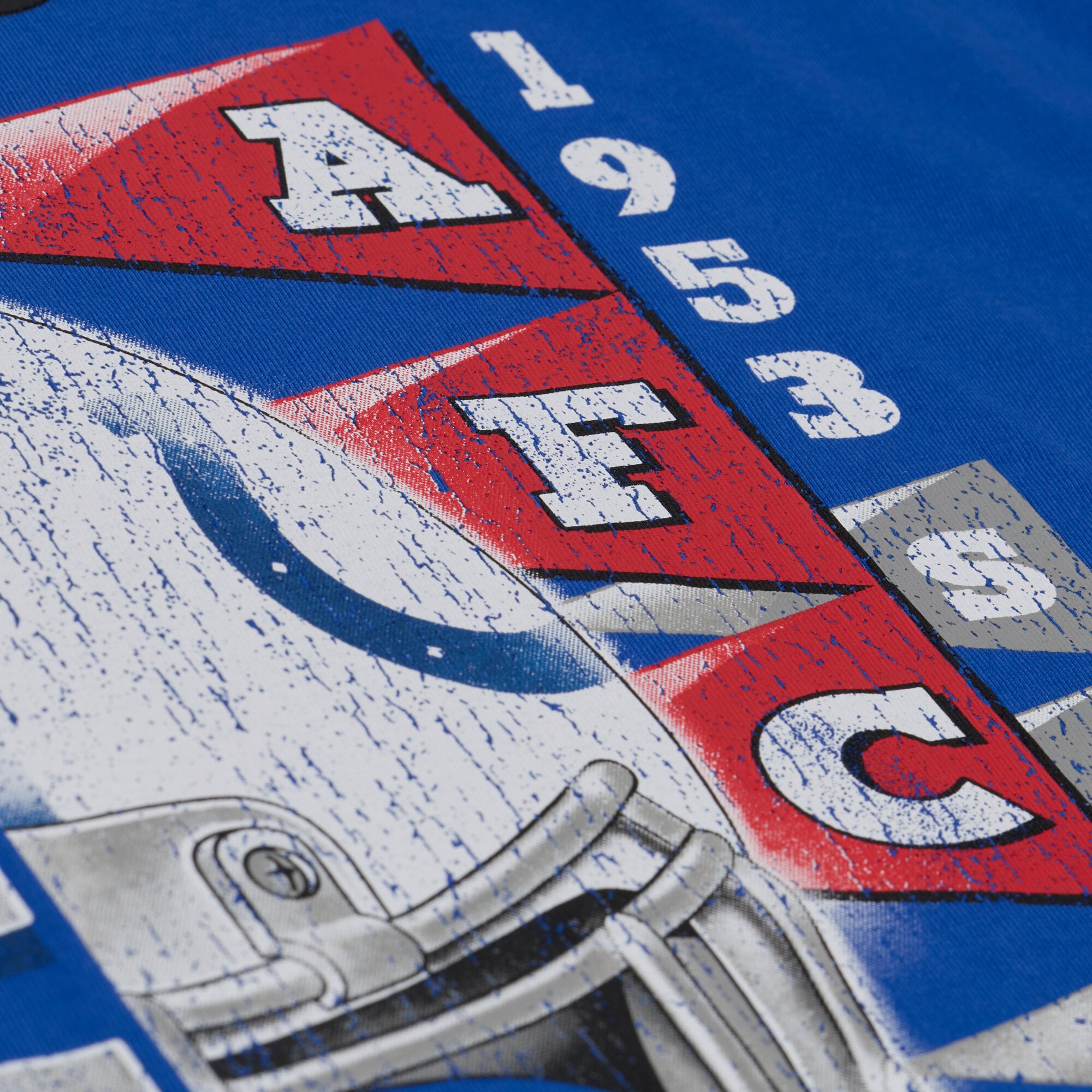 T-shirt à manches courtes Mitchell & Ness Royal Indianapolis Colts Core Essentials Street Graphic pour homme