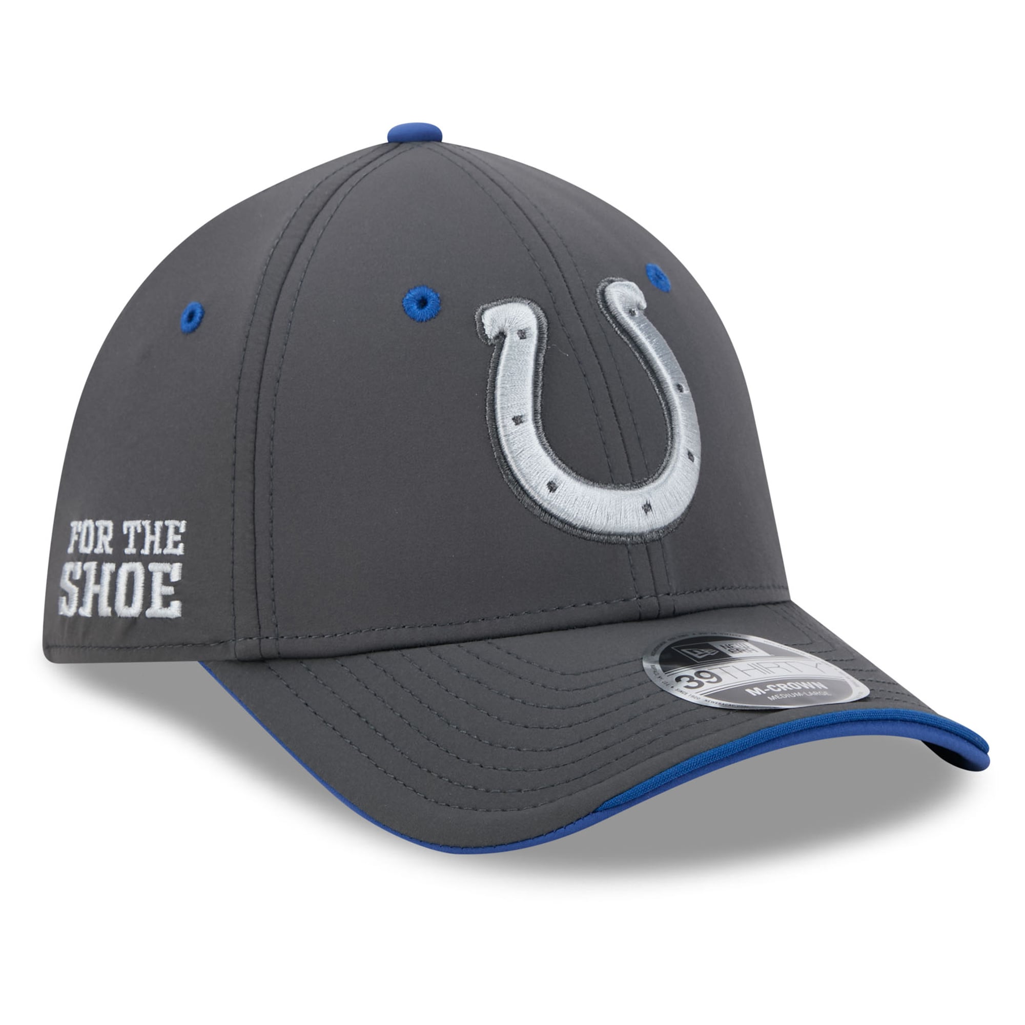 Men's New Era Anthracite Indianapolis Colts 2026 Rivalries Collection 39THIRTY M-Crown Stretch Hat