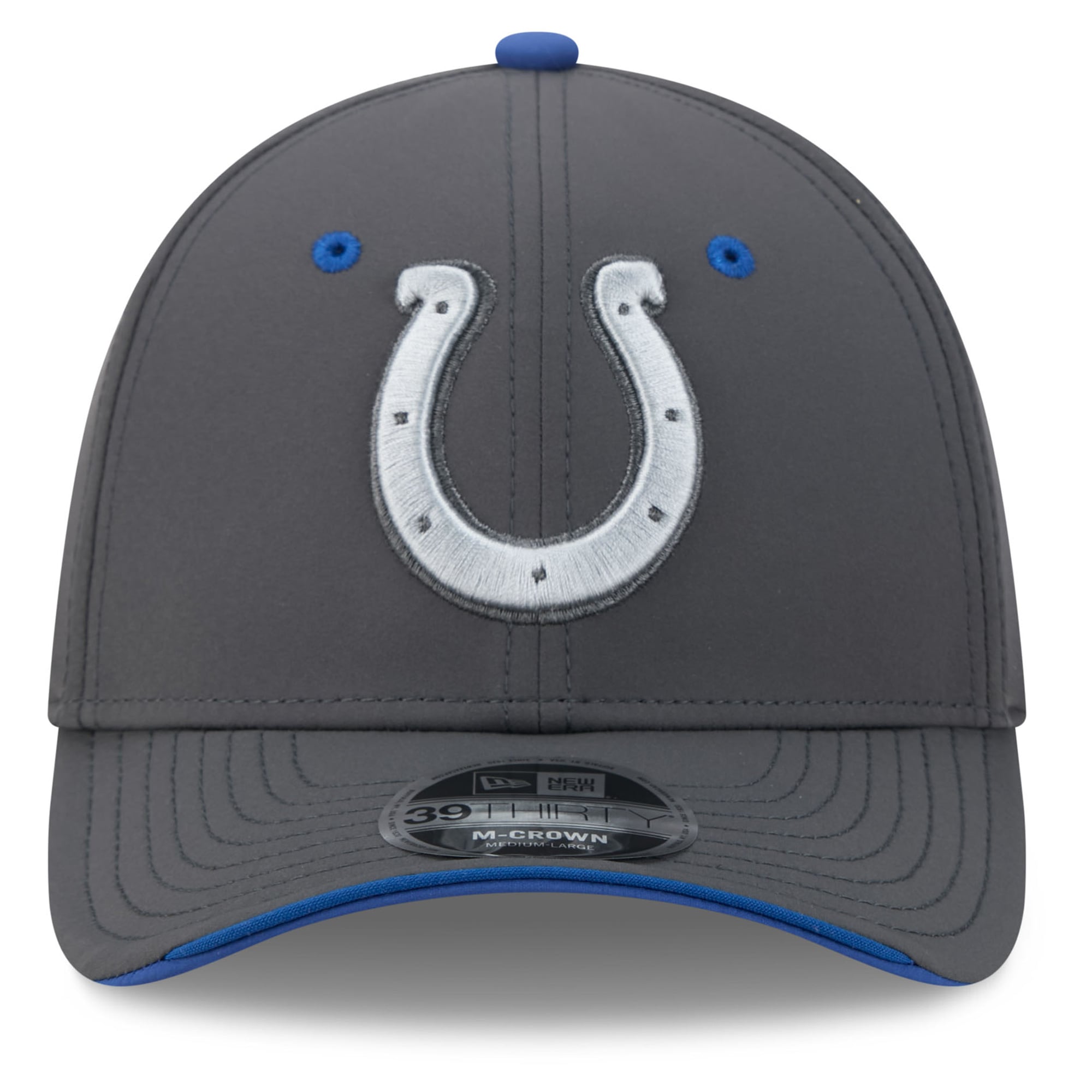 Men's New Era Anthracite Indianapolis Colts 2026 Rivalries Collection 39THIRTY M-Crown Stretch Hat