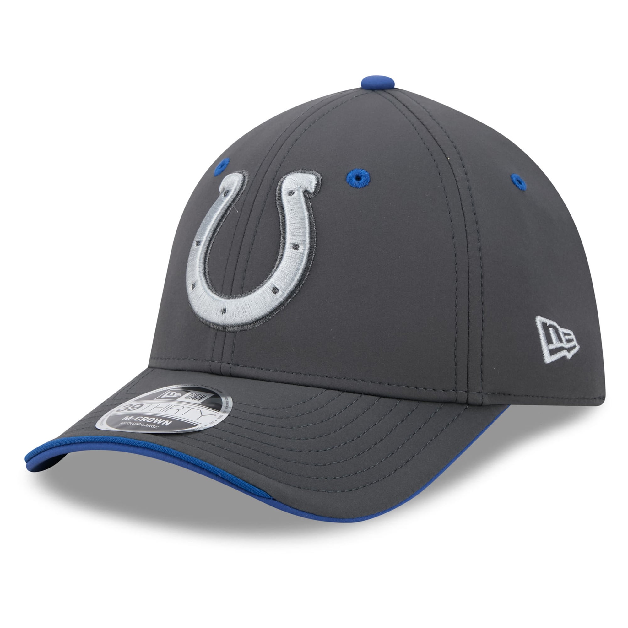 Men's New Era Anthracite Indianapolis Colts 2026 Rivalries Collection 39THIRTY M-Crown Stretch Hat