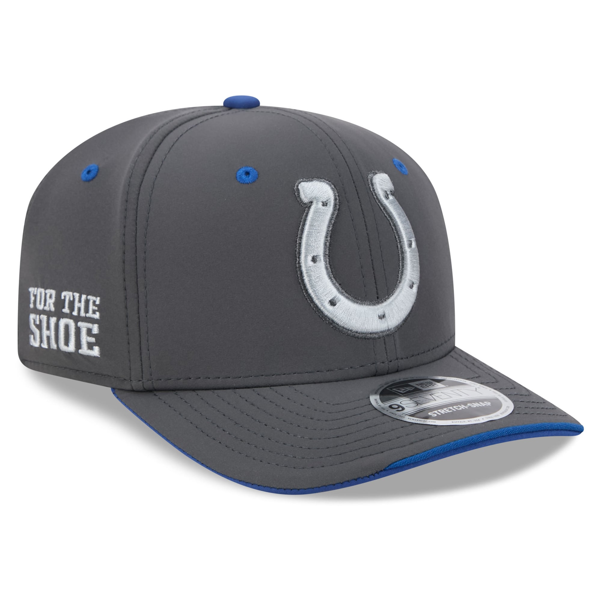 Men's New Era Anthracite Indianapolis Colts 2026 Rivalries Collection 9SEVENTY Adjustable Hat