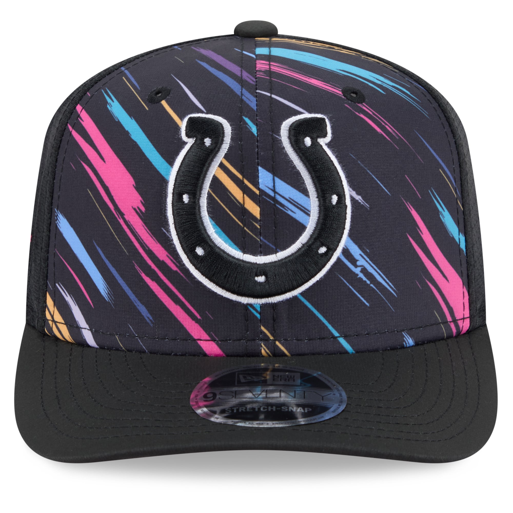 Men's New Era Black Indianapolis Colts 2026 NFL Crucial Catch 9SEVENTY Adjustable Trucker Hat